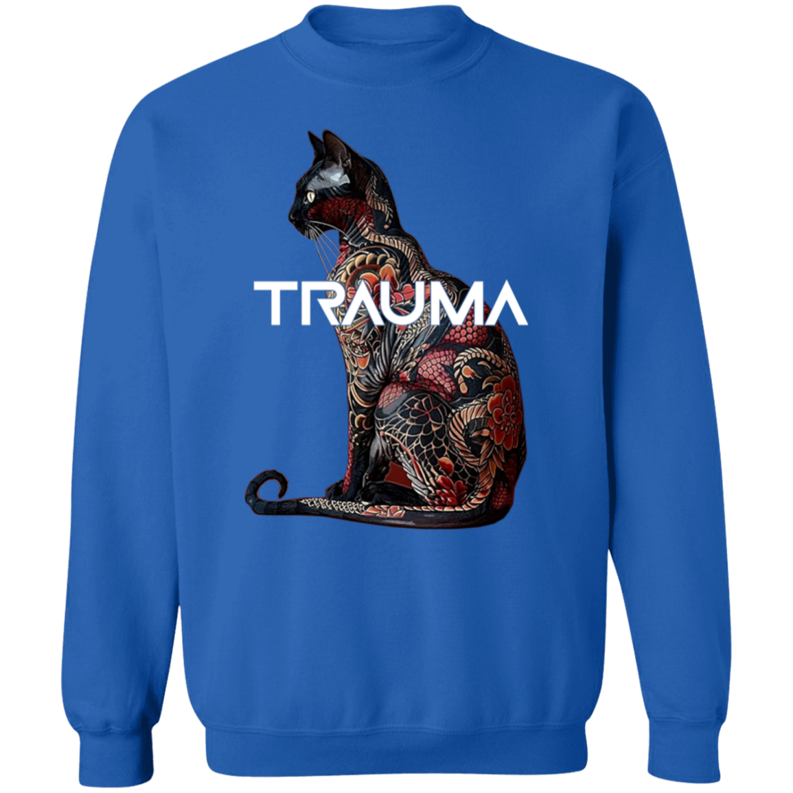 TRAUMA CAT G180 Gildan Crewneck Pullover Sweatshirt