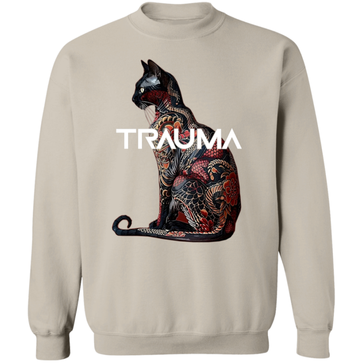 TRAUMA CAT G180 Gildan Crewneck Pullover Sweatshirt