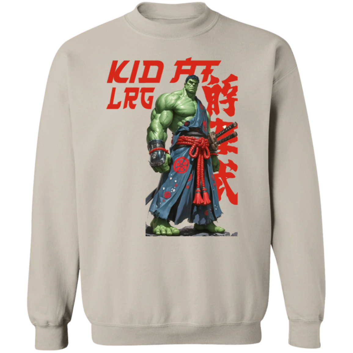 SAMURAI HULK G180 Gildan Crewneck Pullover Sweatshirt