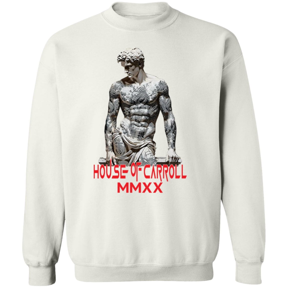 MARBLE TATTOOS G180 Gildan Crewneck Pullover Sweatshirt