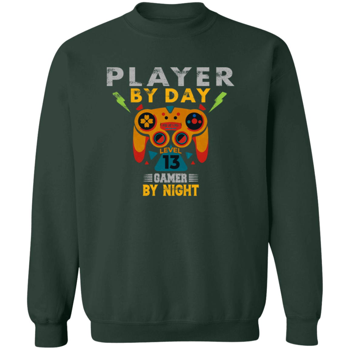 GAMER BY NIGHT GAMER: G180 Crewneck Pullover Sweatshirt