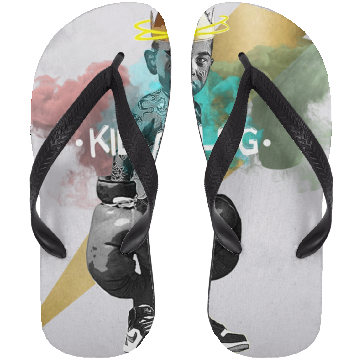 KID LIGHTNIN CLOSEOUT - 72033 Adult Flip Flops