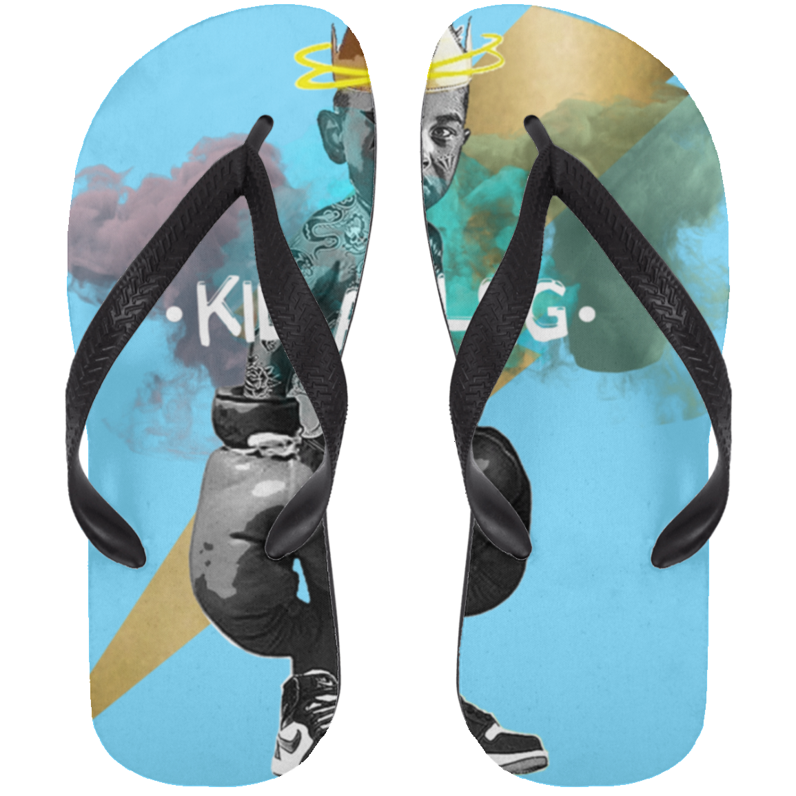 KID LIGHTNIN CLOSEOUT - 72033 Adult Flip Flops
