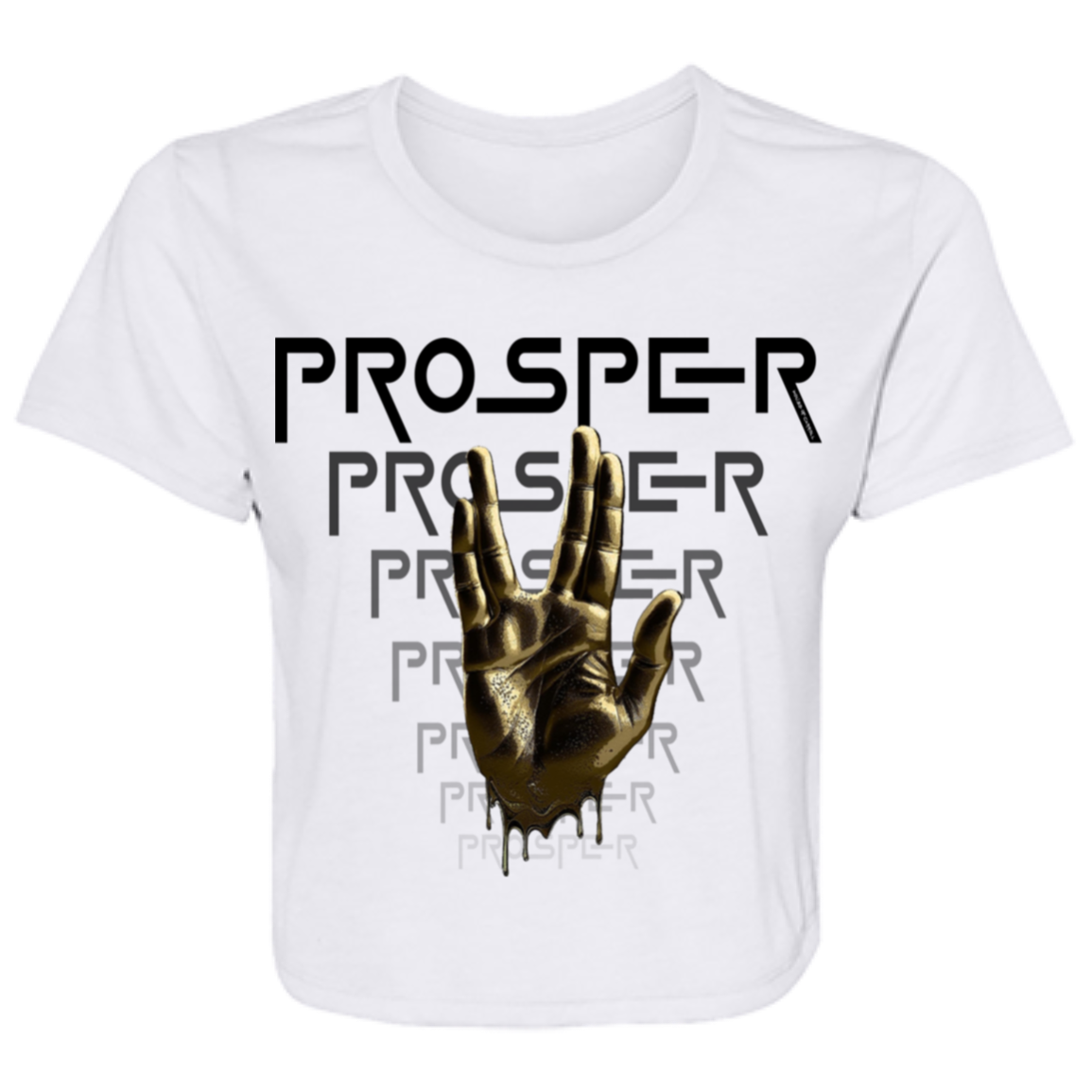 PROSPER 1 B8882 Ladies' Flowy Cropped Tee