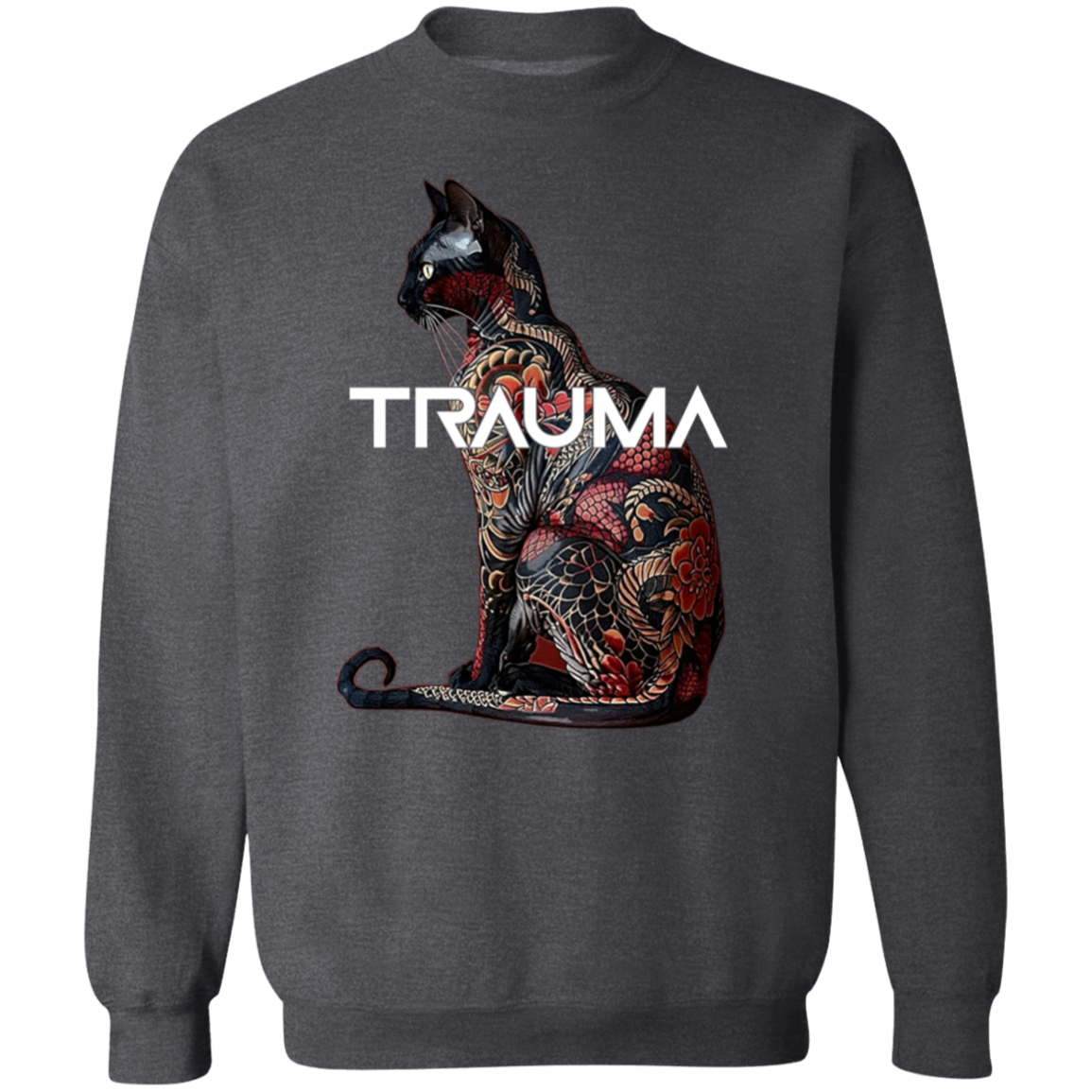TRAUMA CAT G180 Gildan Crewneck Pullover Sweatshirt