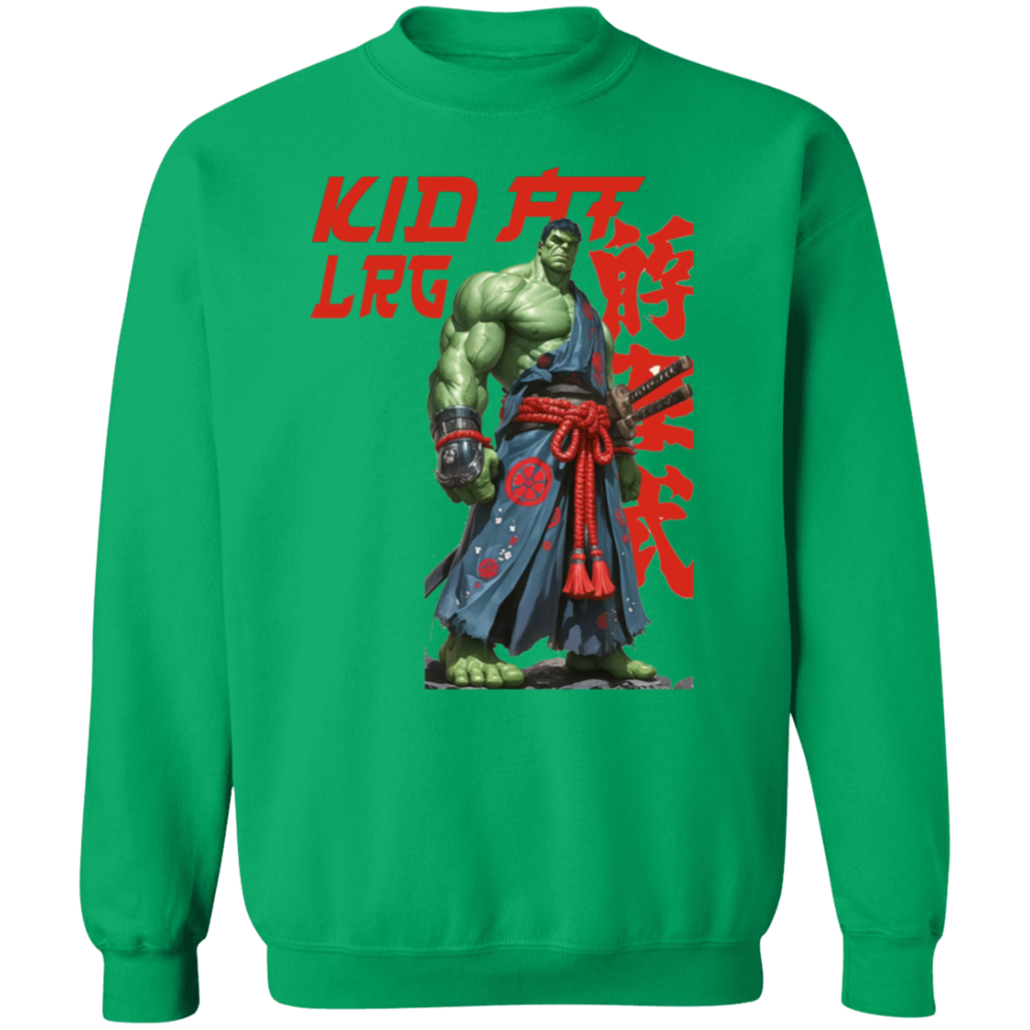 SAMURAI HULK G180 Gildan Crewneck Pullover Sweatshirt