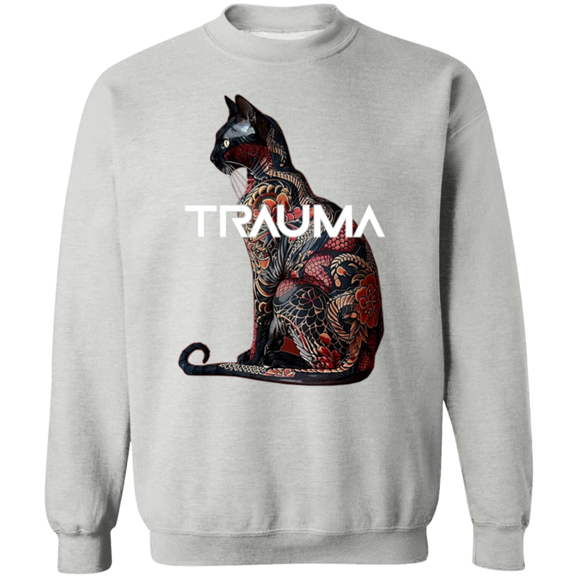 TRAUMA CAT G180 Gildan Crewneck Pullover Sweatshirt