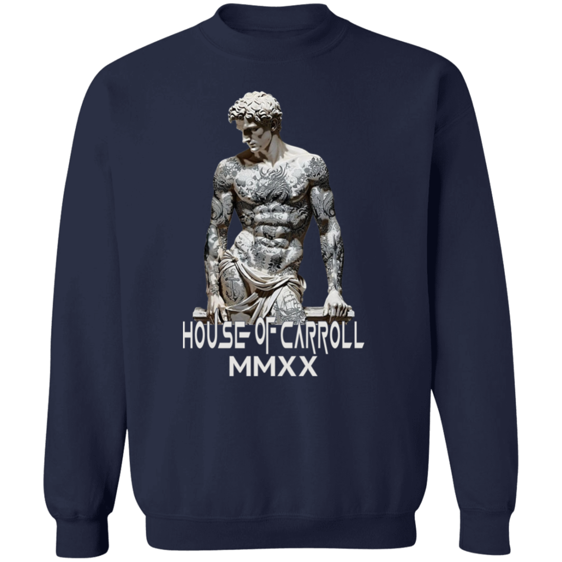 MARBLE TATTOOS 1 G180 Gildan Crewneck Pullover Sweatshirt