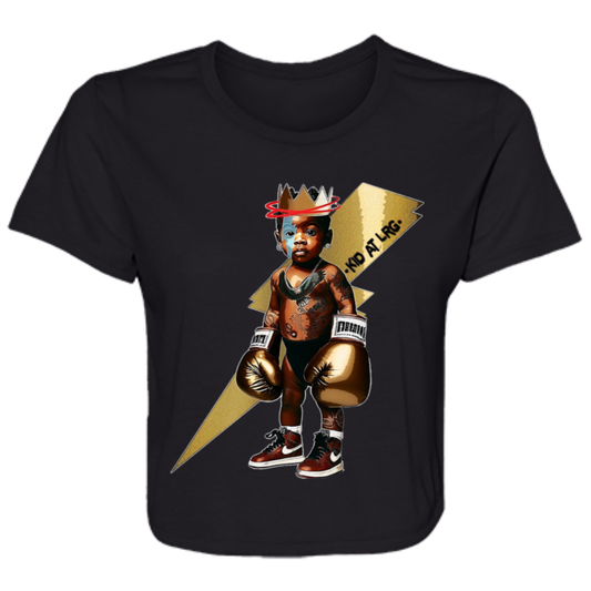 MAN-MAN B8882 Ladies' Flowy Cropped Tee