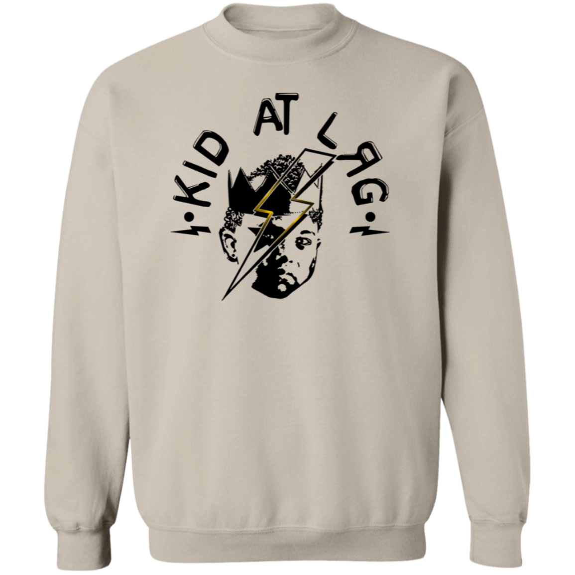 BLACK GOLD LOGO copy G180 Crewneck Pullover Sweatshirt