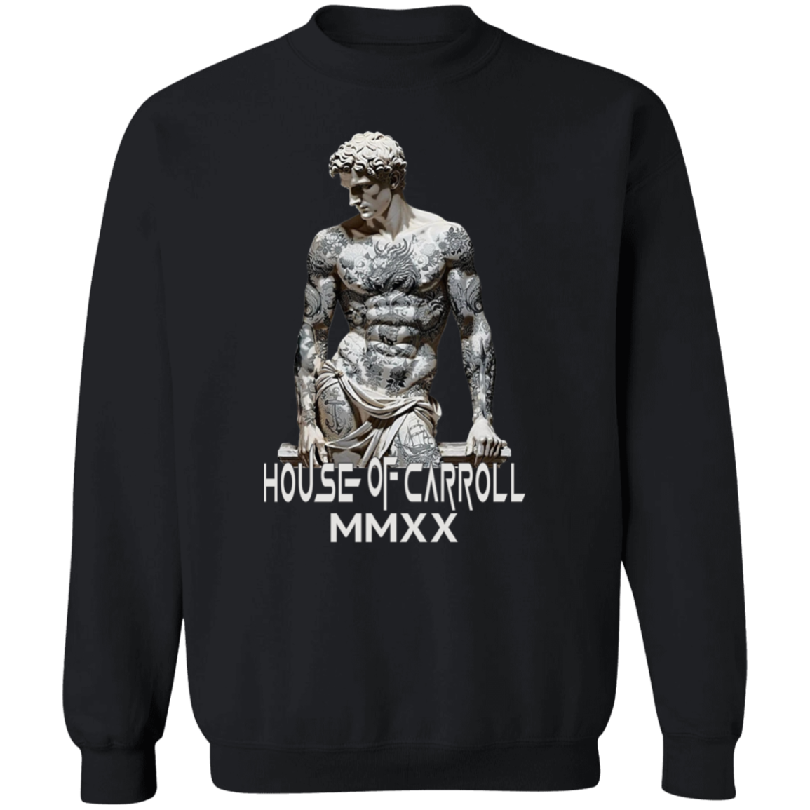 MARBLE TATTOOS 1 G180 Gildan Crewneck Pullover Sweatshirt
