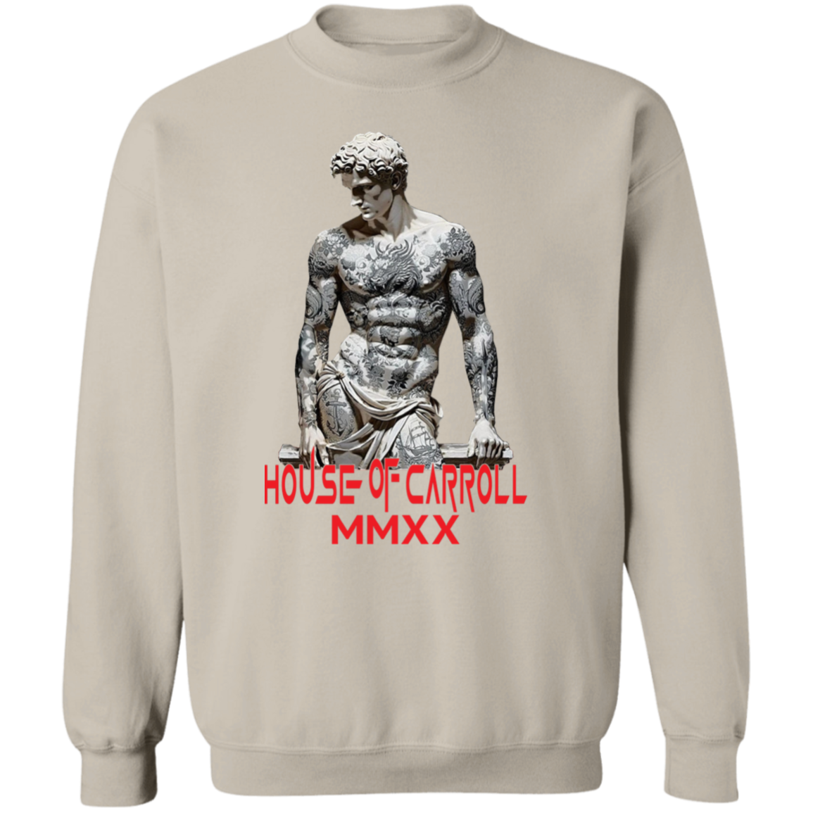 MARBLE TATTOOS G180 Gildan Crewneck Pullover Sweatshirt