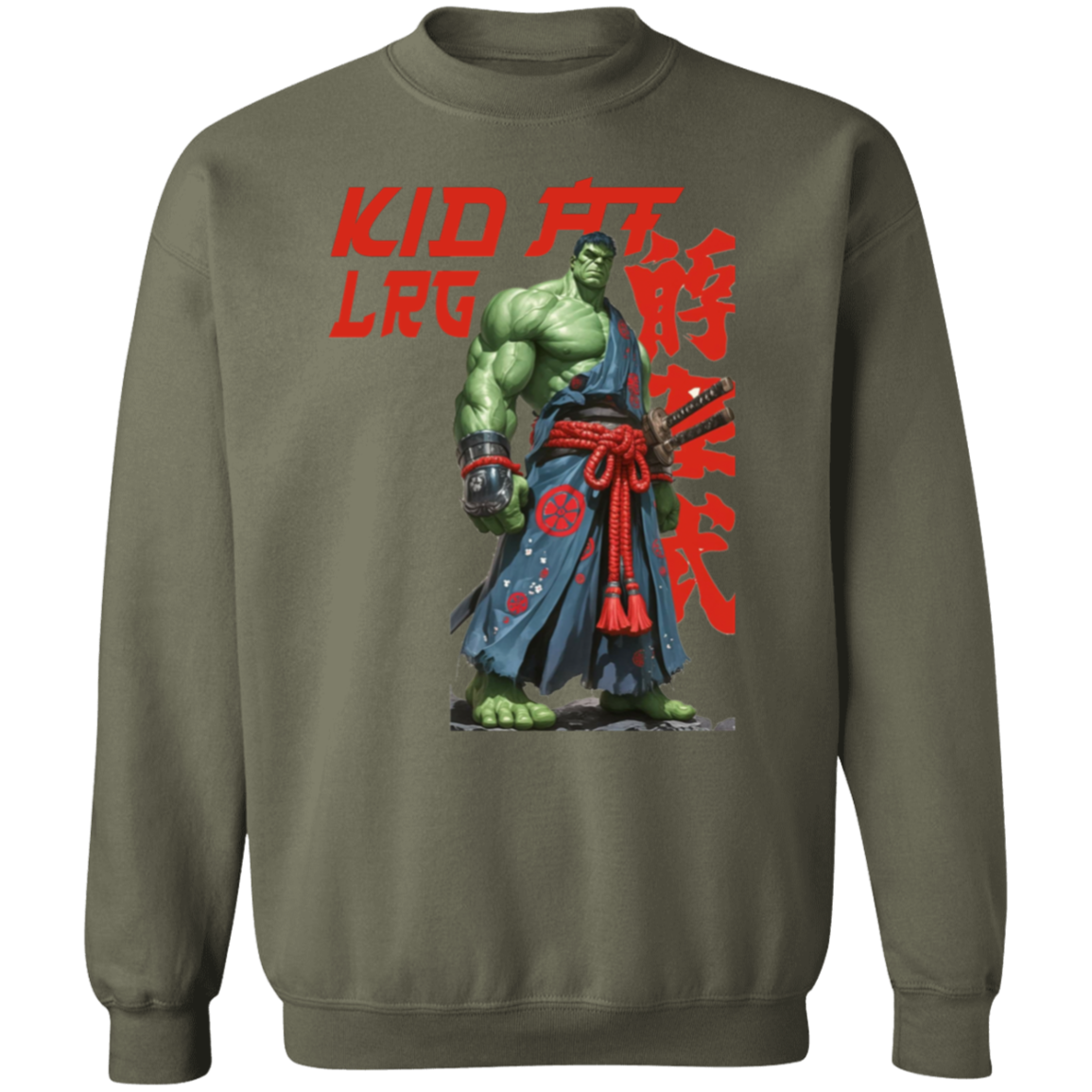 SAMURAI HULK G180 Gildan Crewneck Pullover Sweatshirt