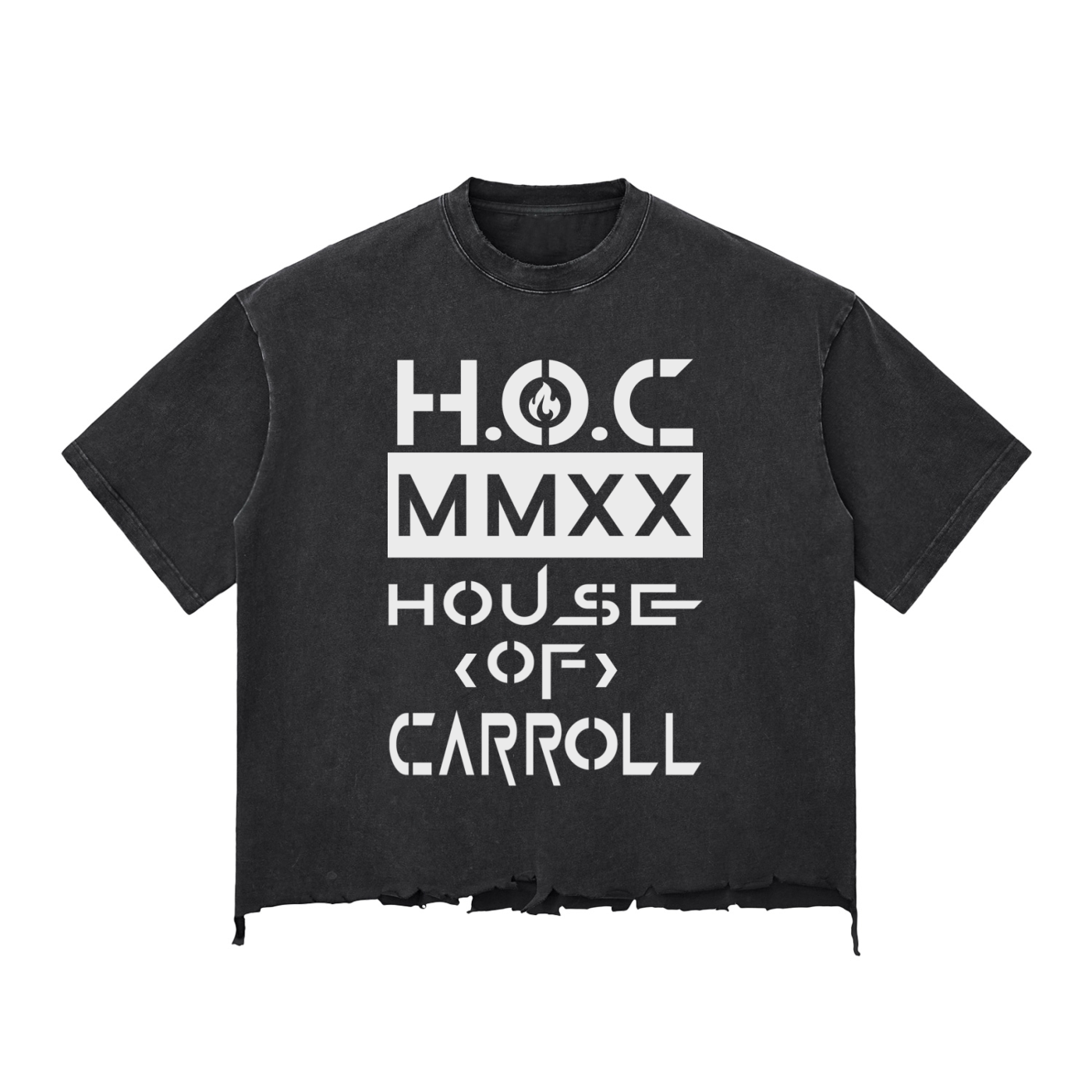 BEATS: Snow Wash Raw-Hem Boxy T-shirt