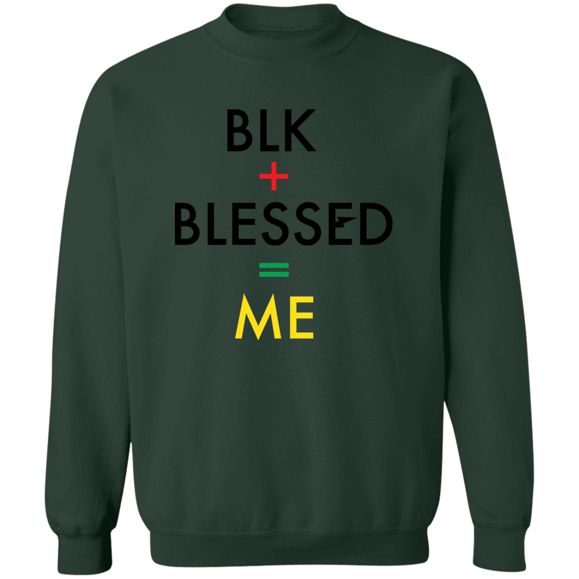 BLK+BLESSED=ME1 Z65x Pullover Crewneck Sweatshirt 8 oz (Closeout)