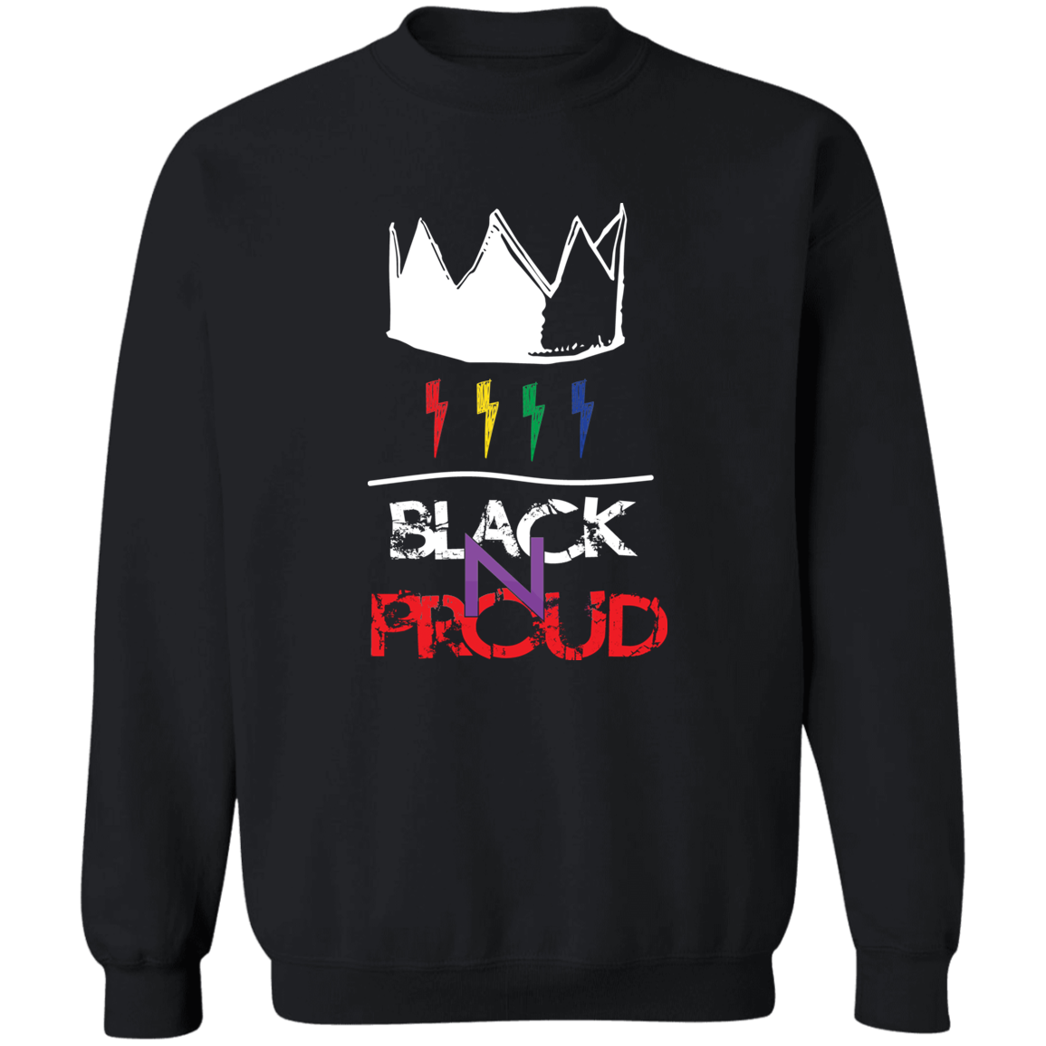 BLK -N-PROUD two G180 Crewneck Pullover Sweatshirt