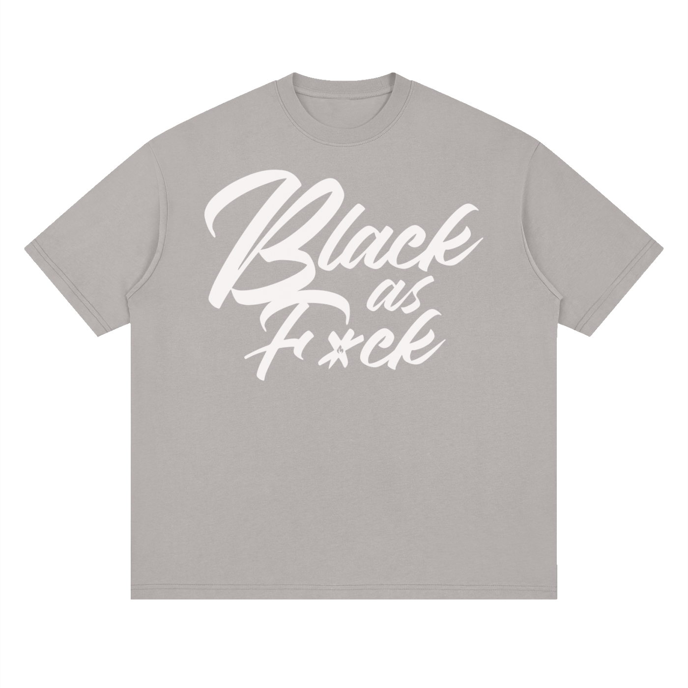 BLK AS FK: Streetwear Loose Drop Shoulder T-Shirt