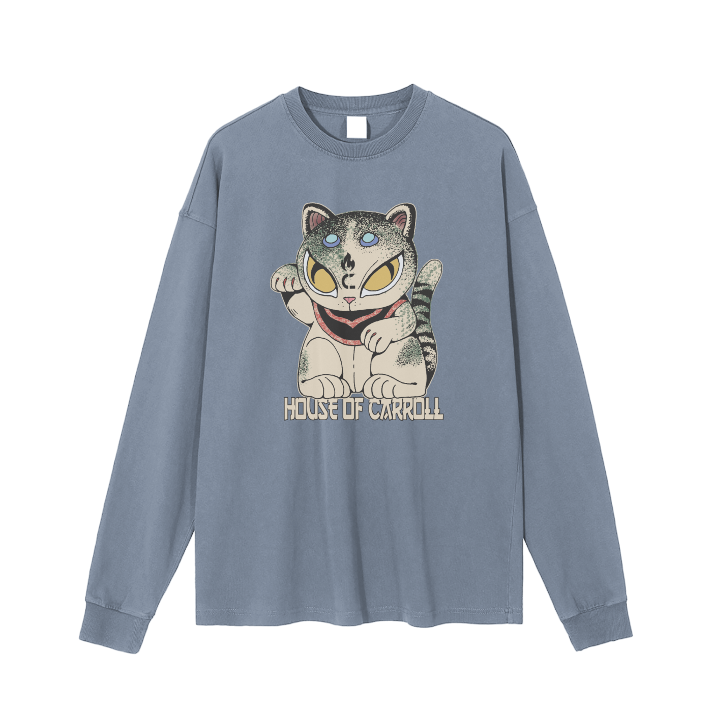 LUCKY CAT #6: Vintage Washed Long Sleeve T-Shirt