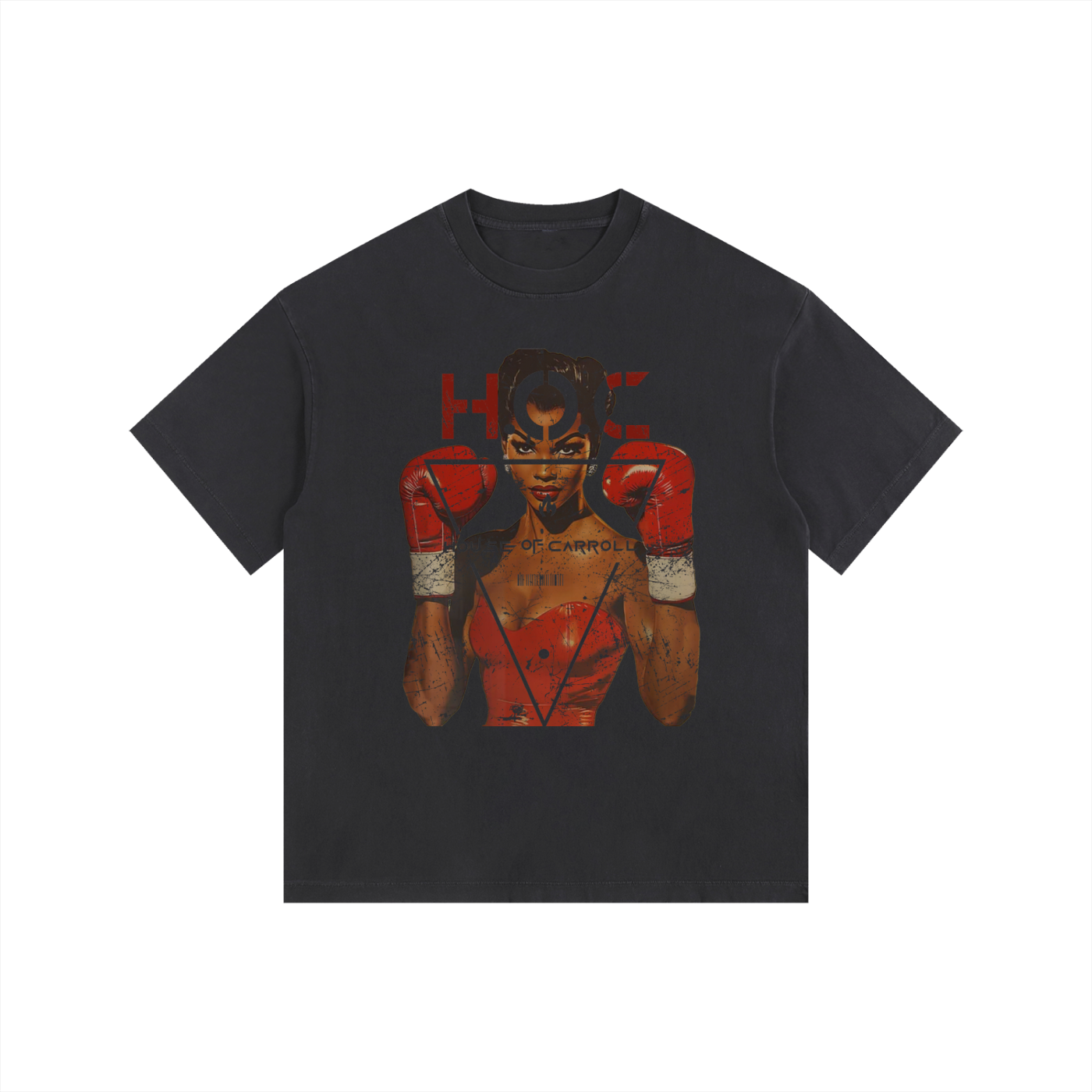 LADIES CHAMP: Vintage Washed Oversized Cotton T-Shirt