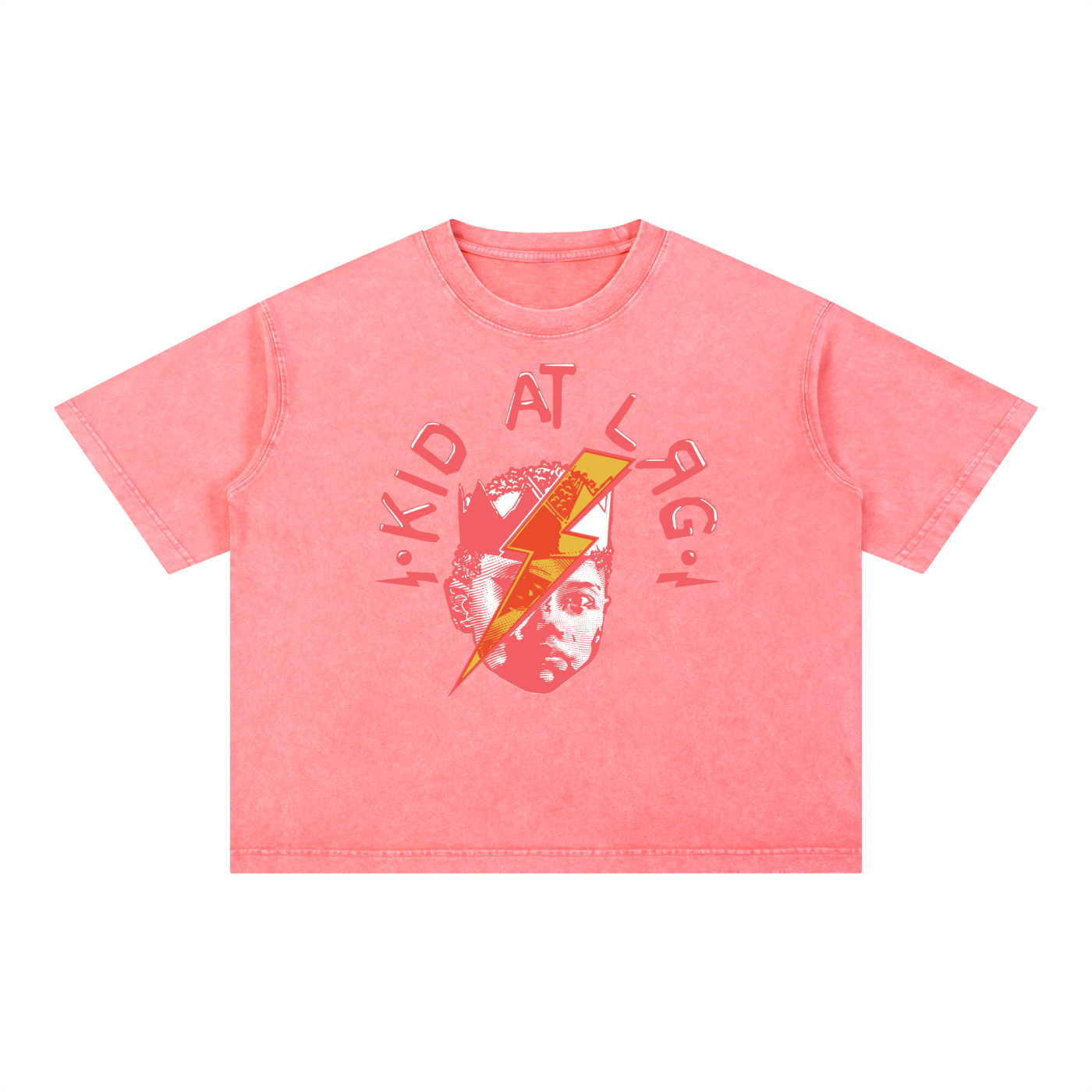 KAL LOGO 2: Mineral Wash Boxy Cotton T-Shirt