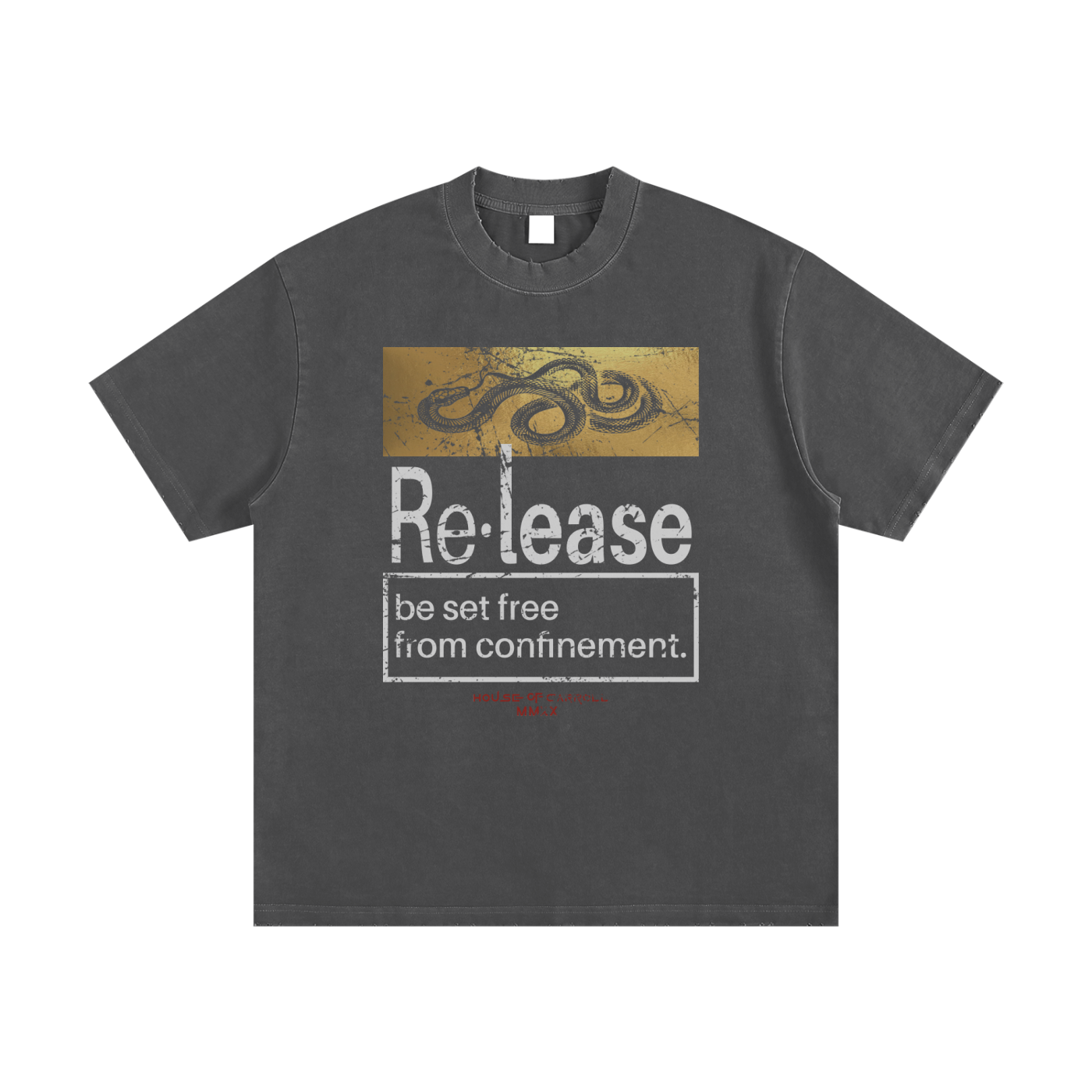 Re.lease: Heavyweight Vintage Washed Frayed T-Shirt