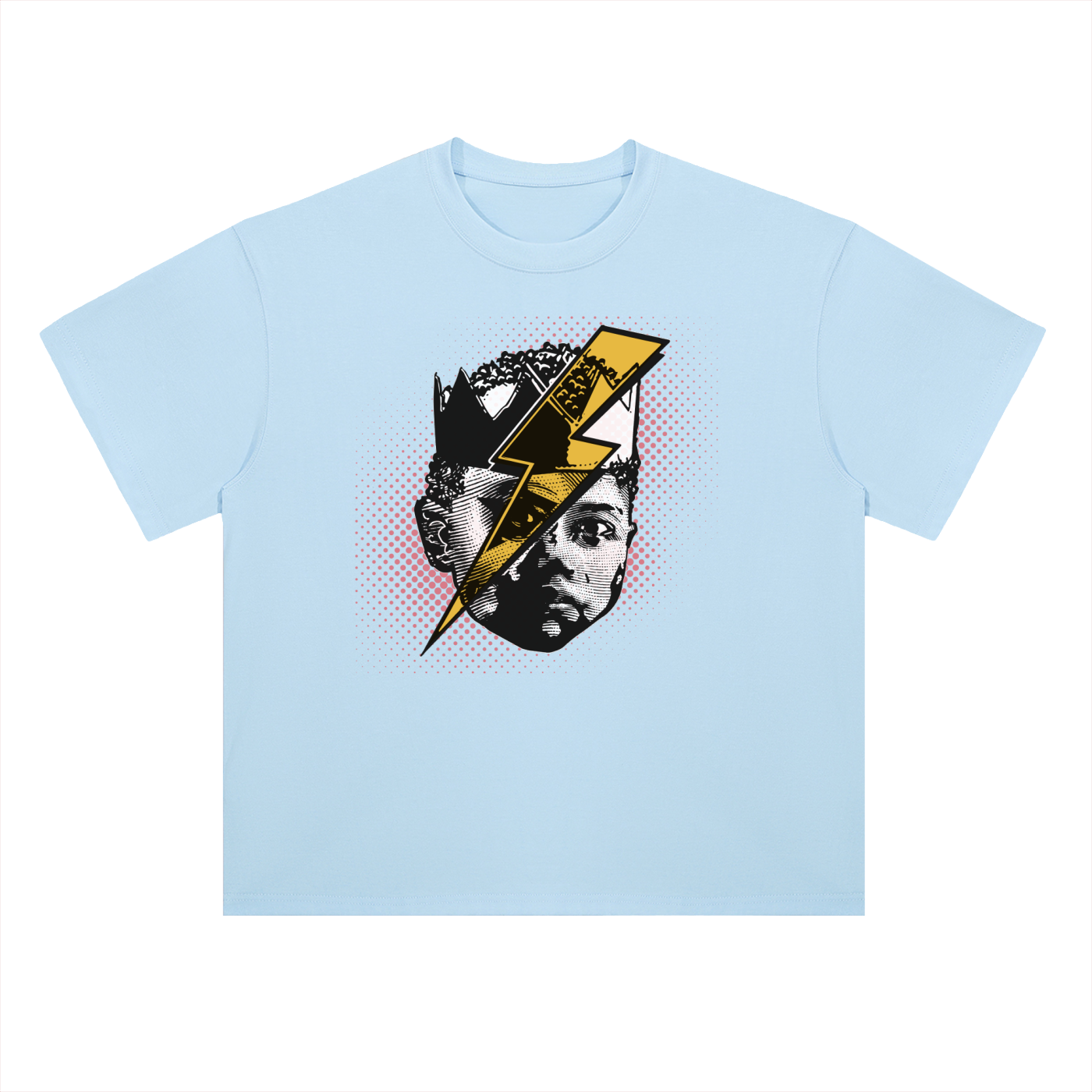 FACE OF KAL: Heavyweight Drop Shoulder Cotton T-Shirt