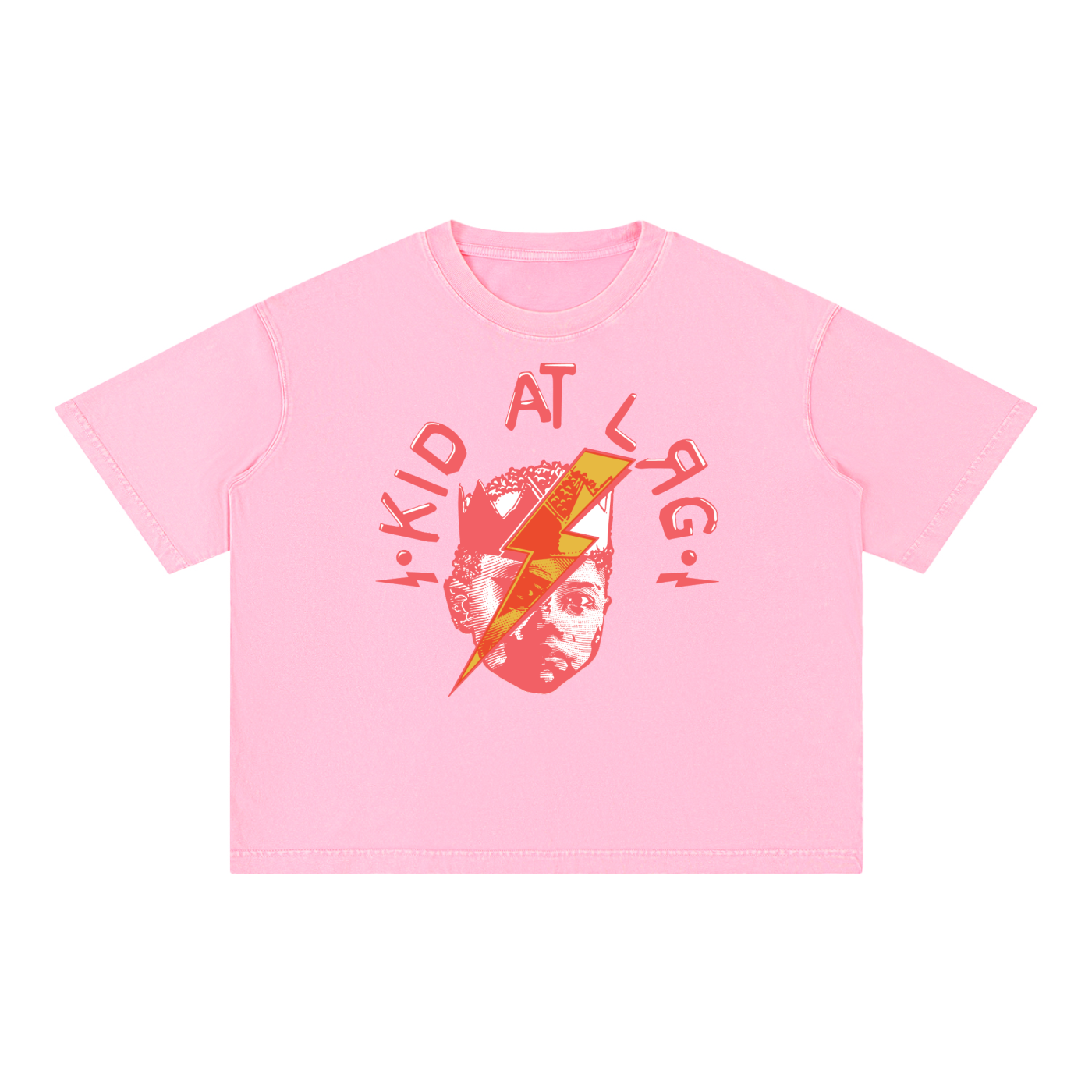 KAL LOGO 2: Mineral Wash Boxy Cotton T-Shirt