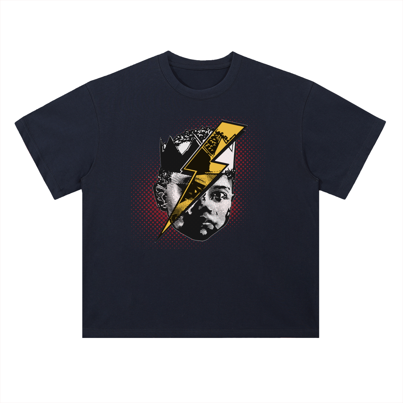 FACE OF KAL: Heavyweight Drop Shoulder Cotton T-Shirt