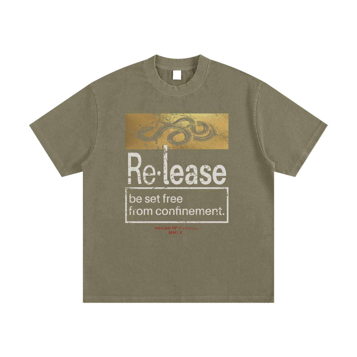 Re.lease: Heavyweight Vintage Washed Frayed T-Shirt