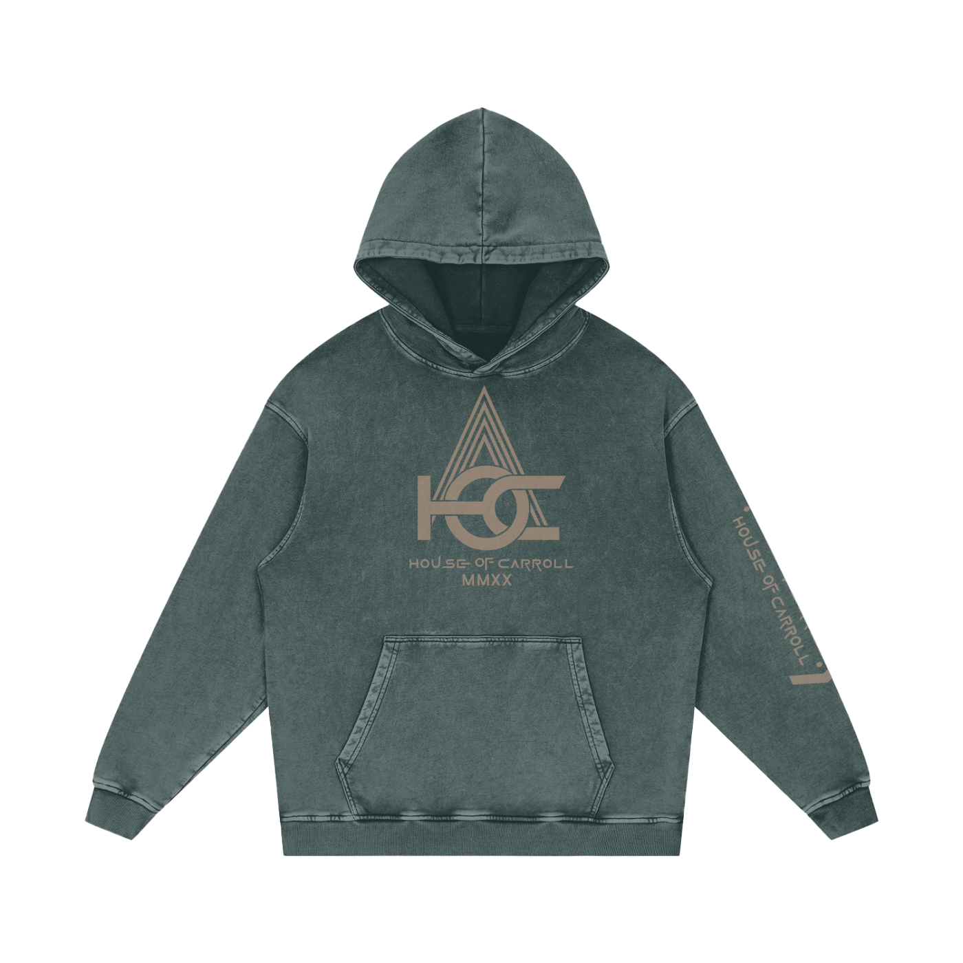 H.O.C SOCIAL CLUB logo: Snow Washed Loose Cotton Hoodie
