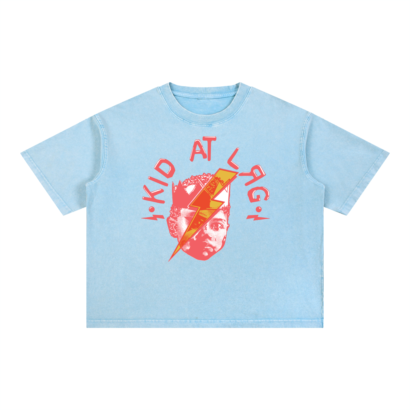 KAL LOGO 2: Mineral Wash Boxy Cotton T-Shirt