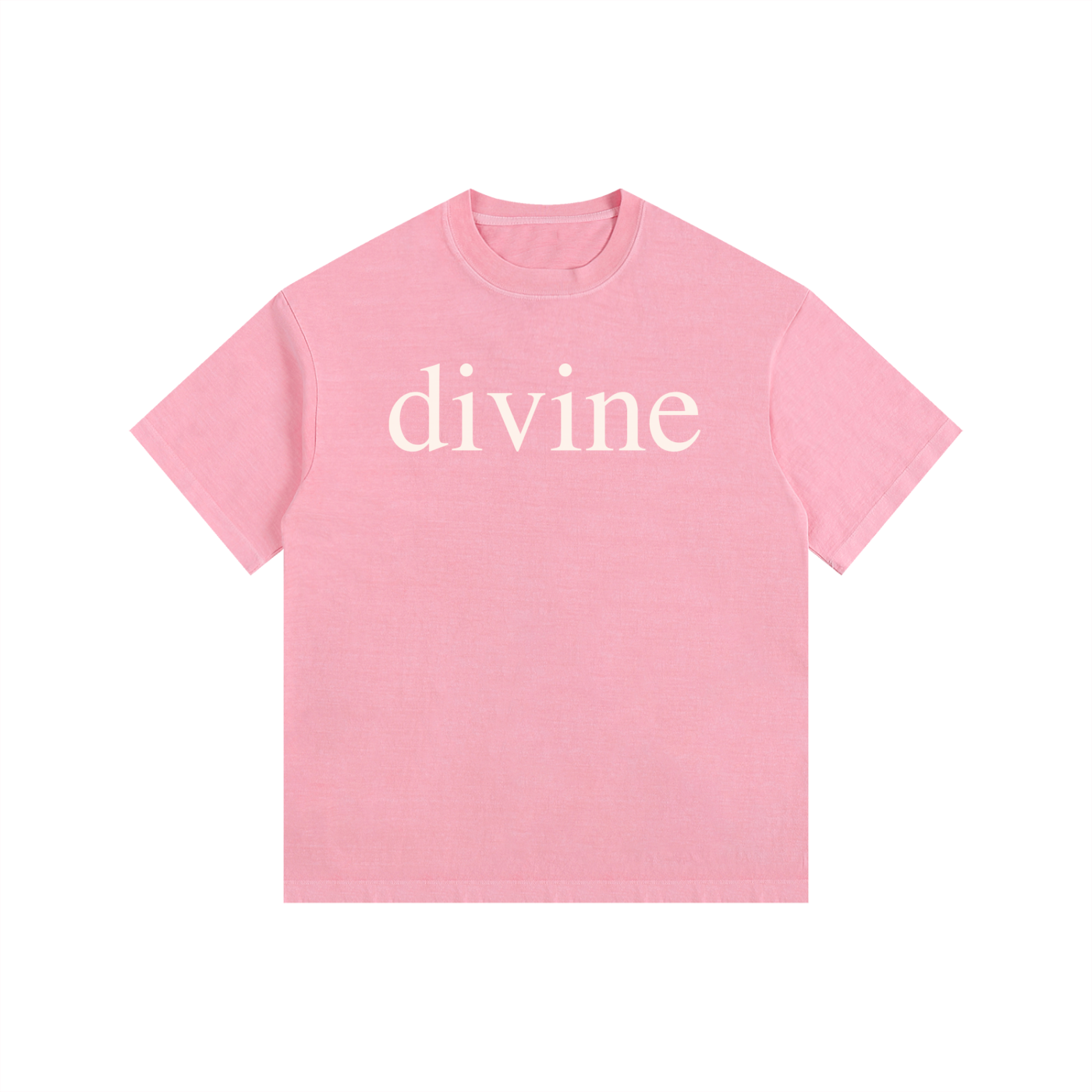 DIVINE: Vintage Washed Oversized Cotton T-Shirt