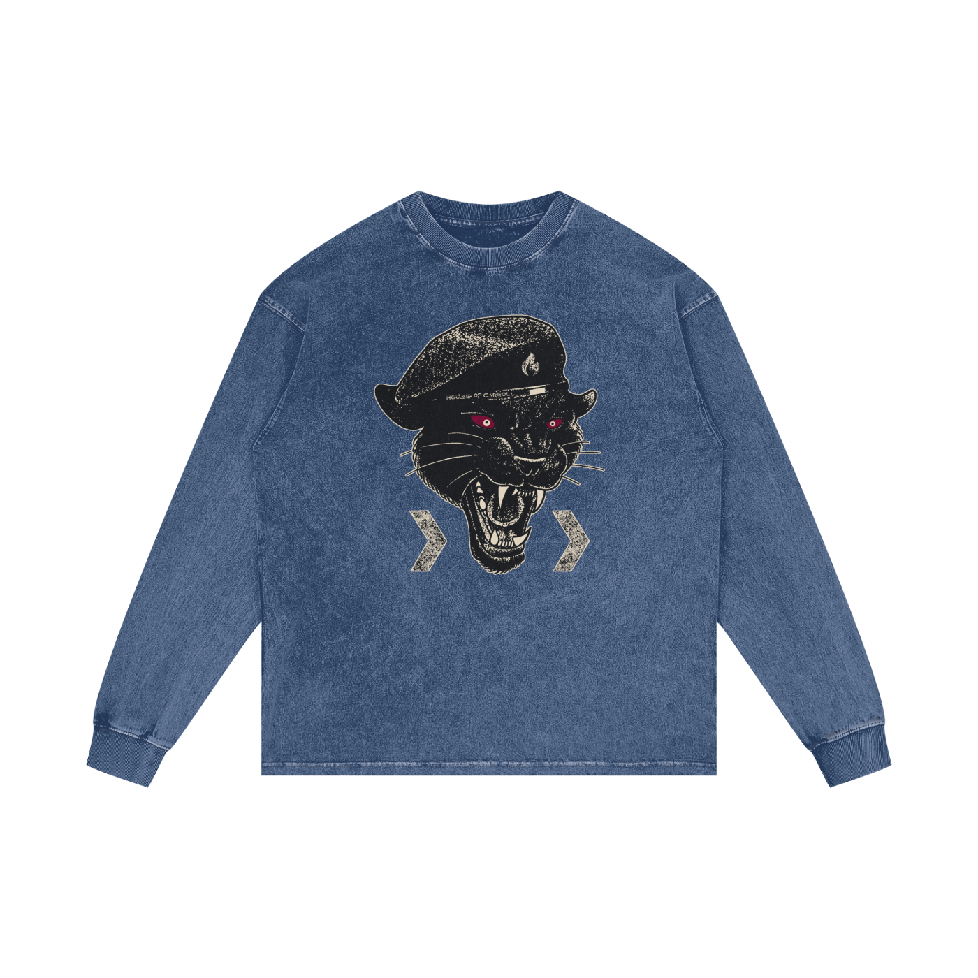 THE MAD PANTHR: Acid Wash Oversize Long Sleeve T-Shirt