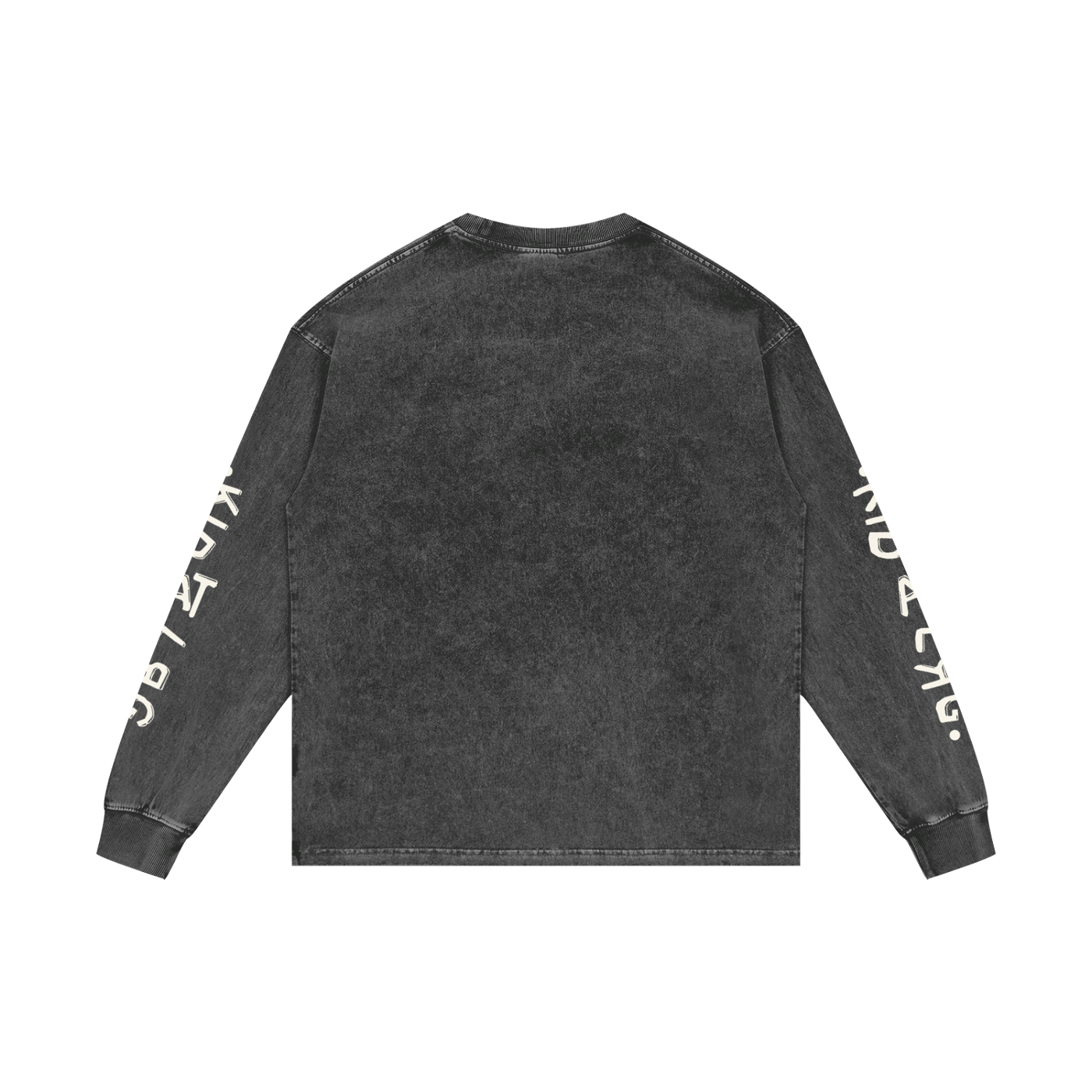 TWO SLEEVE DRIP: Acid Wash Oversize Long Sleeve T-Shirt