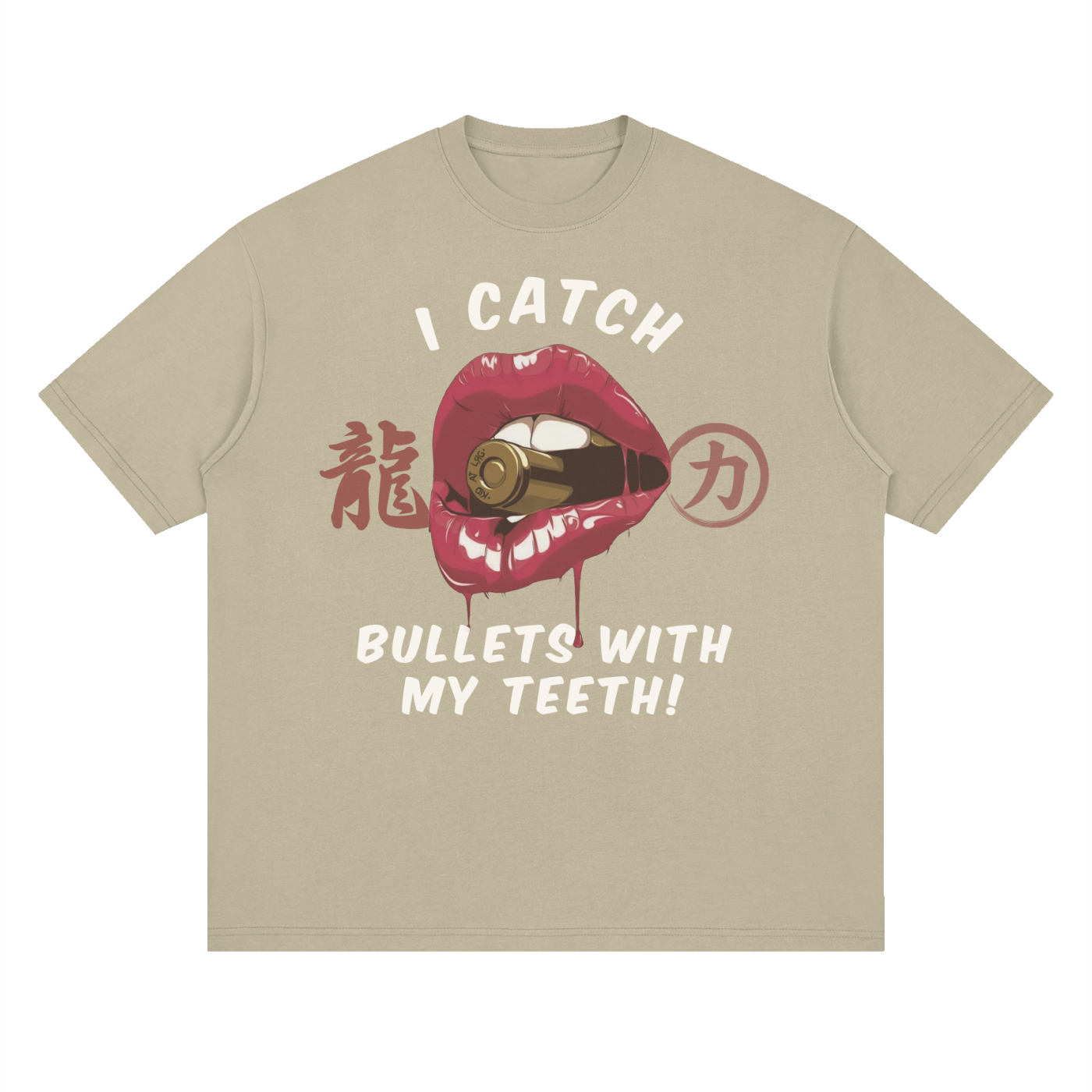 CATCHING BULLETS: Streetwear Loose Drop Shoulder T-Shirt
