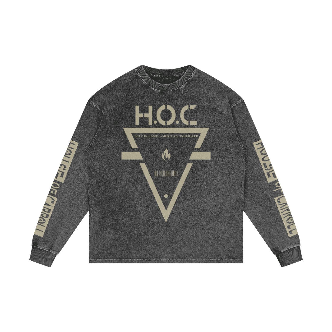 ACID WE US: Acid Wash Oversize Long Sleeve T-Shirt