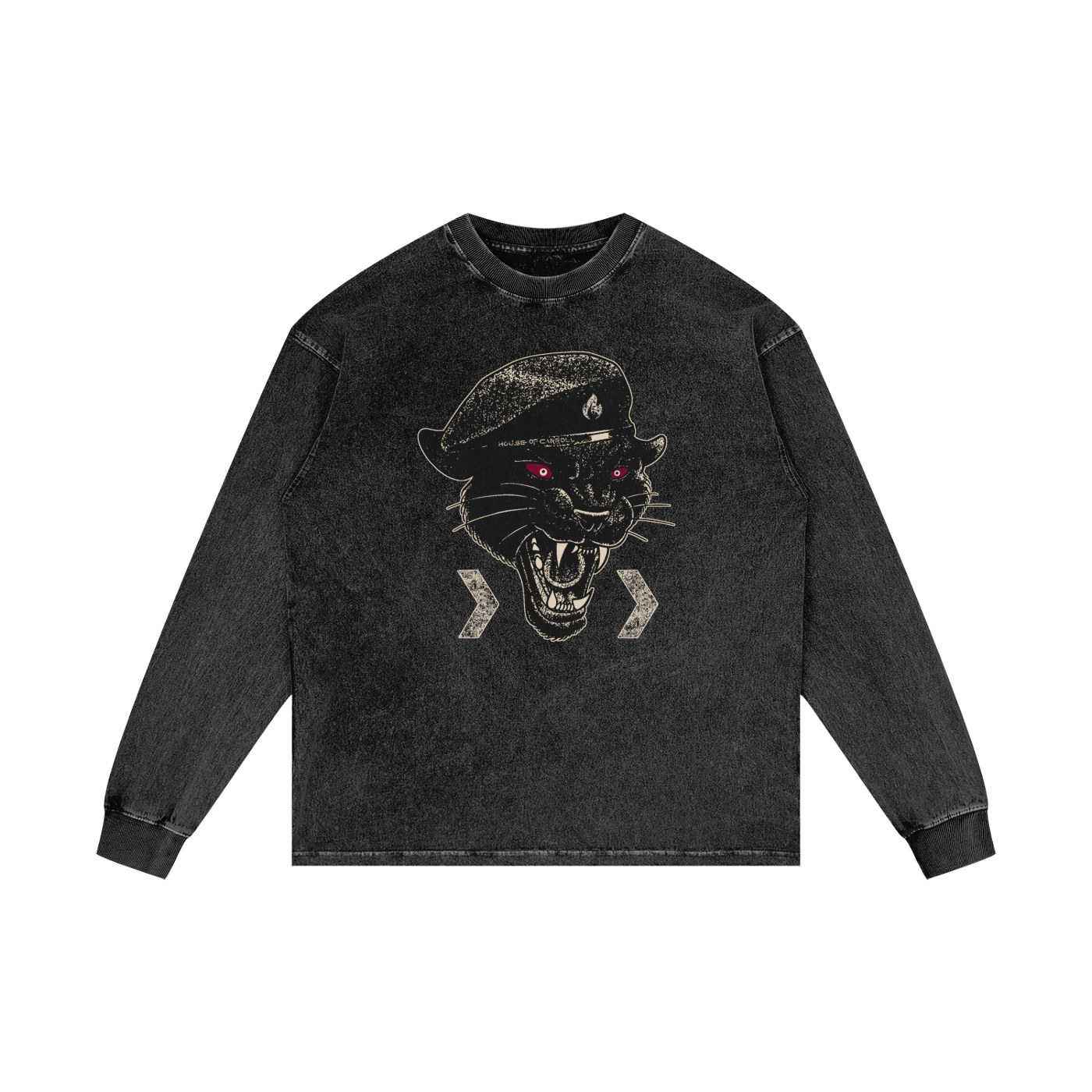 THE MAD PANTHR: Acid Wash Oversize Long Sleeve T-Shirt