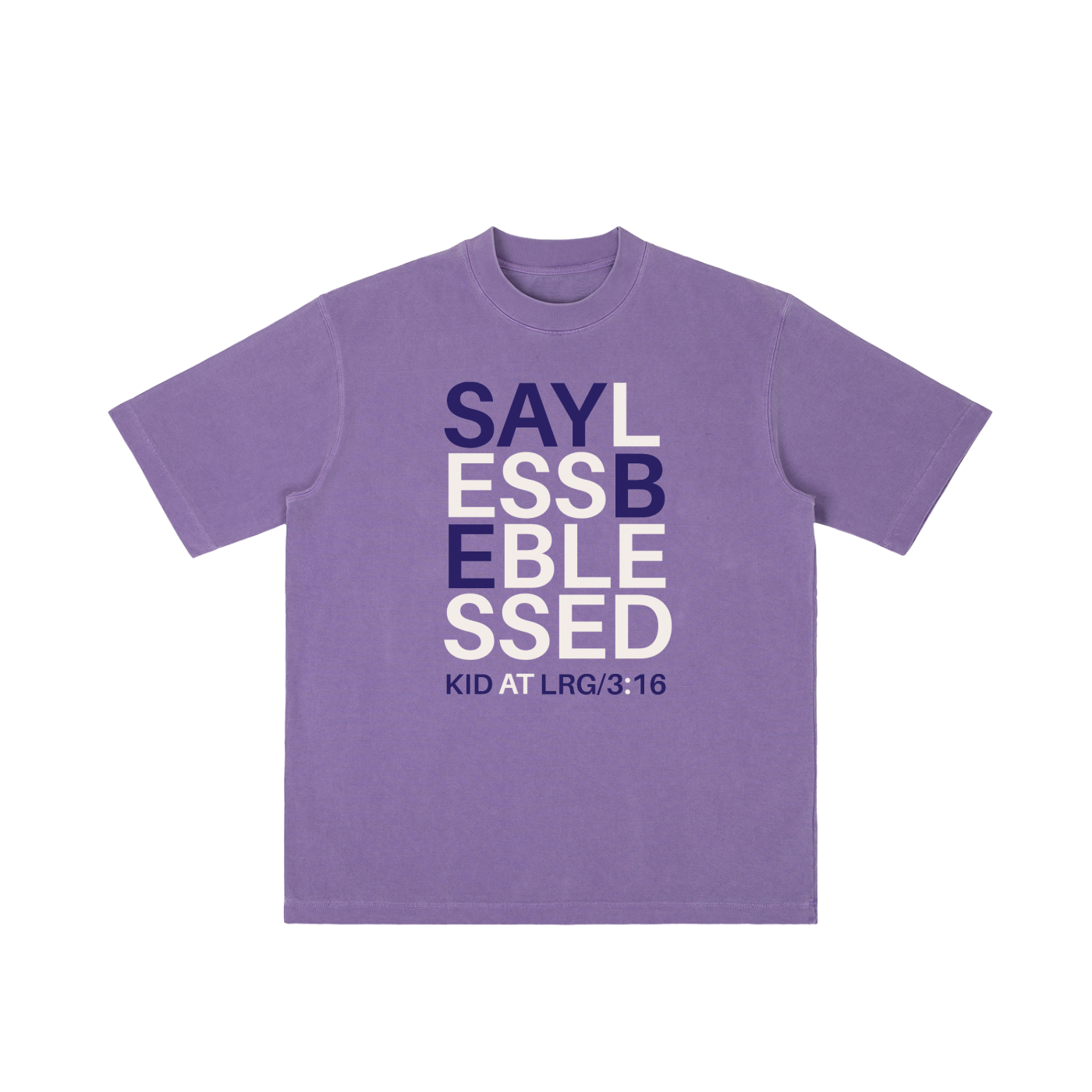 BE BLESSED KID 3:16: Vintage Wash Drop Shoulder T-shirt