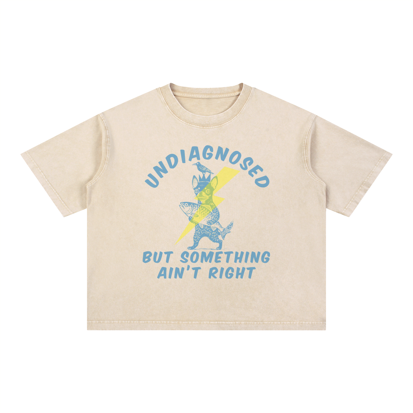 UNDIAGNOSED: Mineral Wash Boxy Cotton T-Shirt