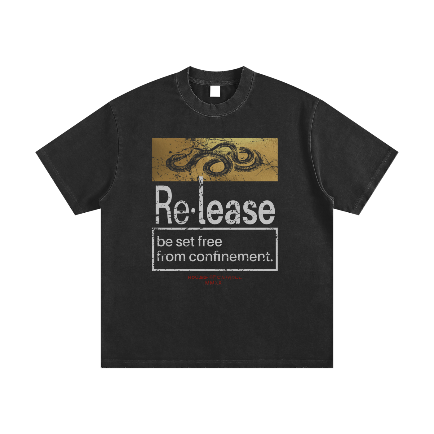 Re.lease: Heavyweight Vintage Washed Frayed T-Shirt