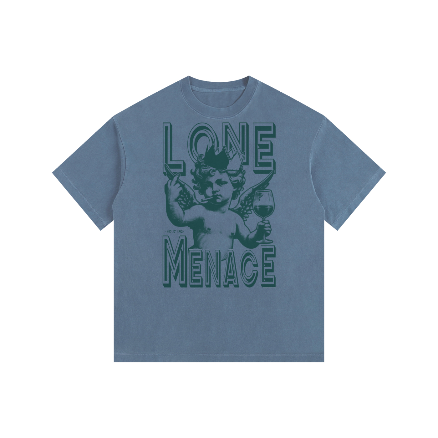 LONE MENACE: Vintage Washed Oversized Cotton T-Shirt