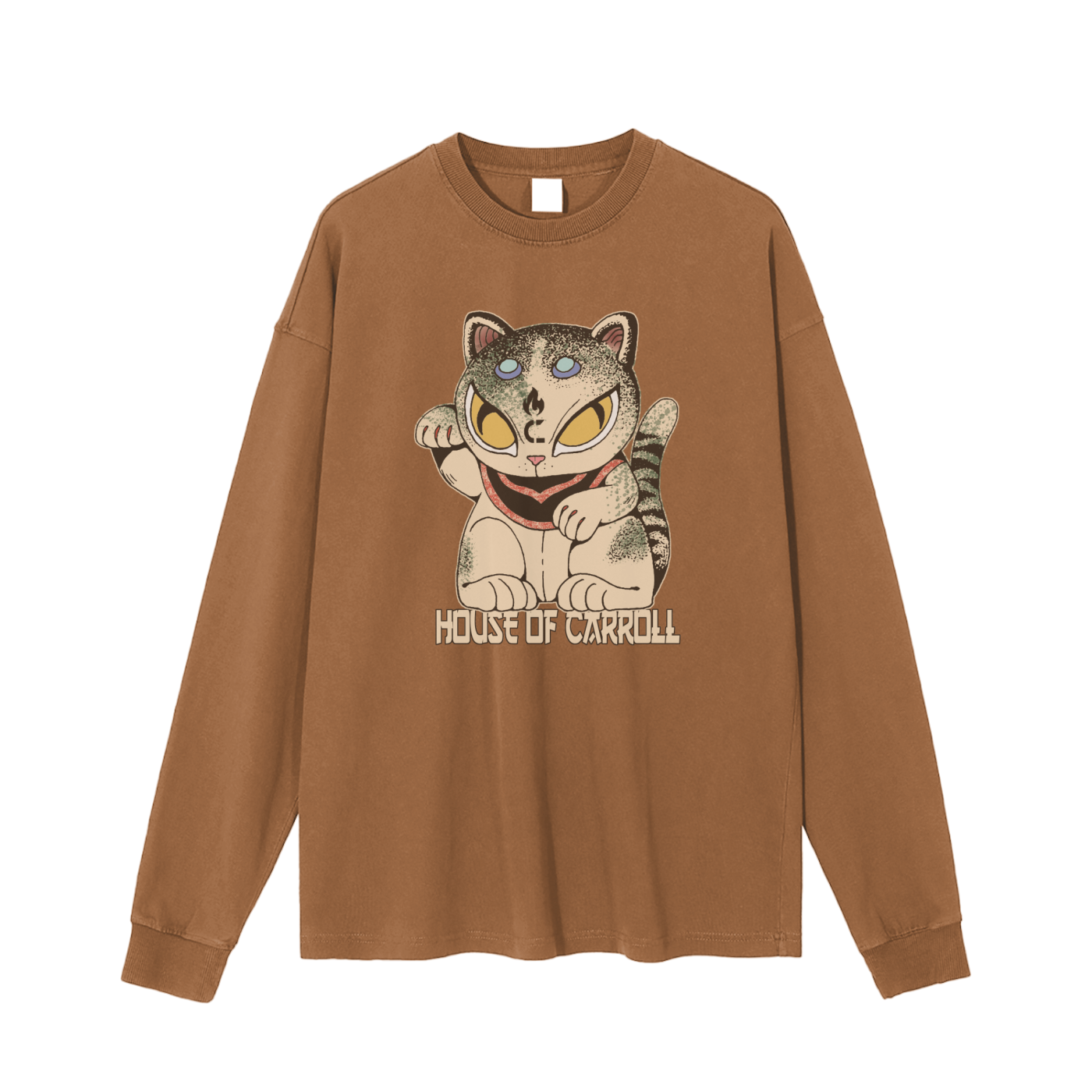 LUCKY CAT #6: Vintage Washed Long Sleeve T-Shirt