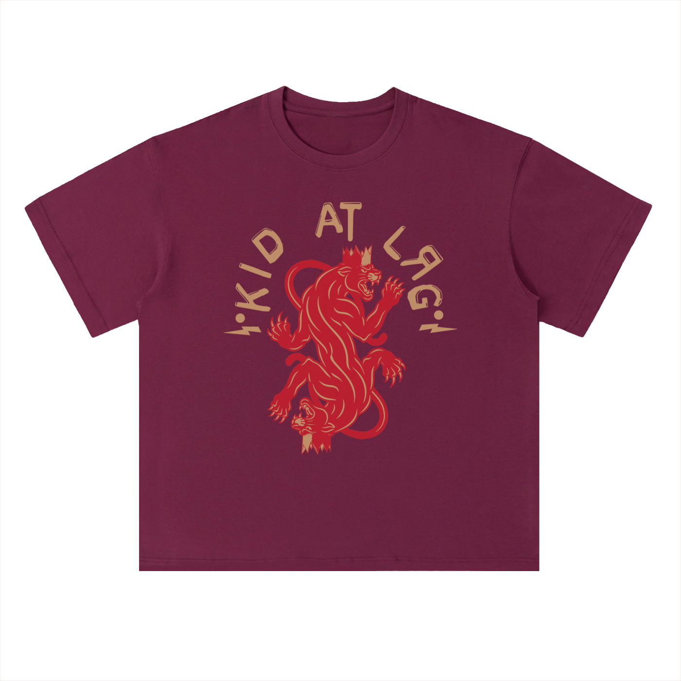 PANTHER KING: Heavyweight Drop Shoulder Cotton T-Shirt