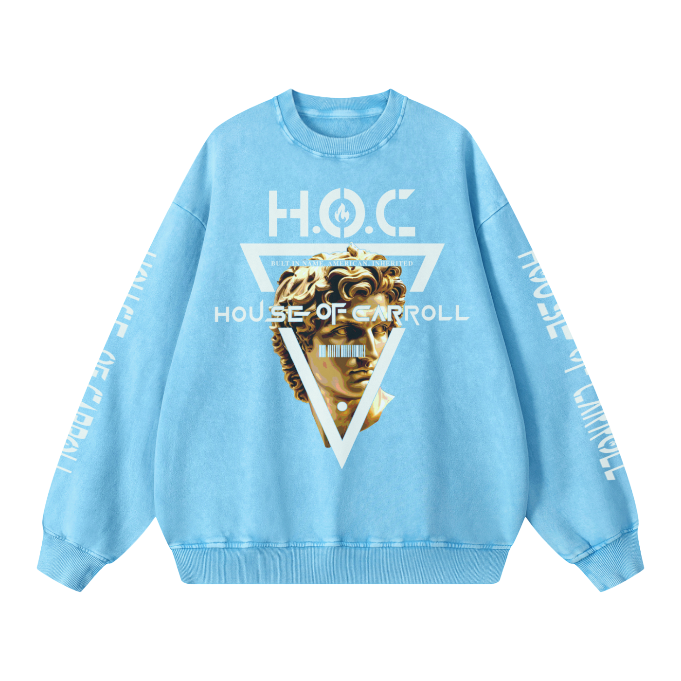 GOLDEN STATUE: Snow Washed Oversized Sweatshirt