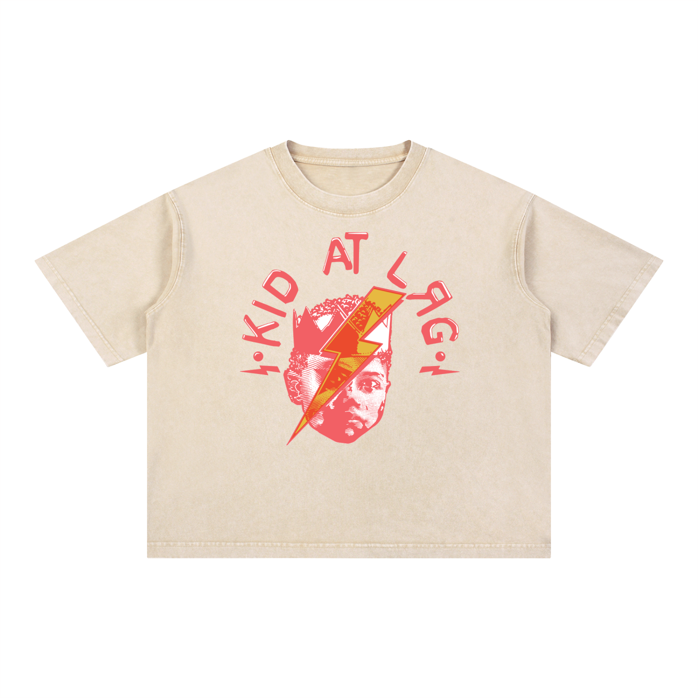 KAL LOGO 2: Mineral Wash Boxy Cotton T-Shirt