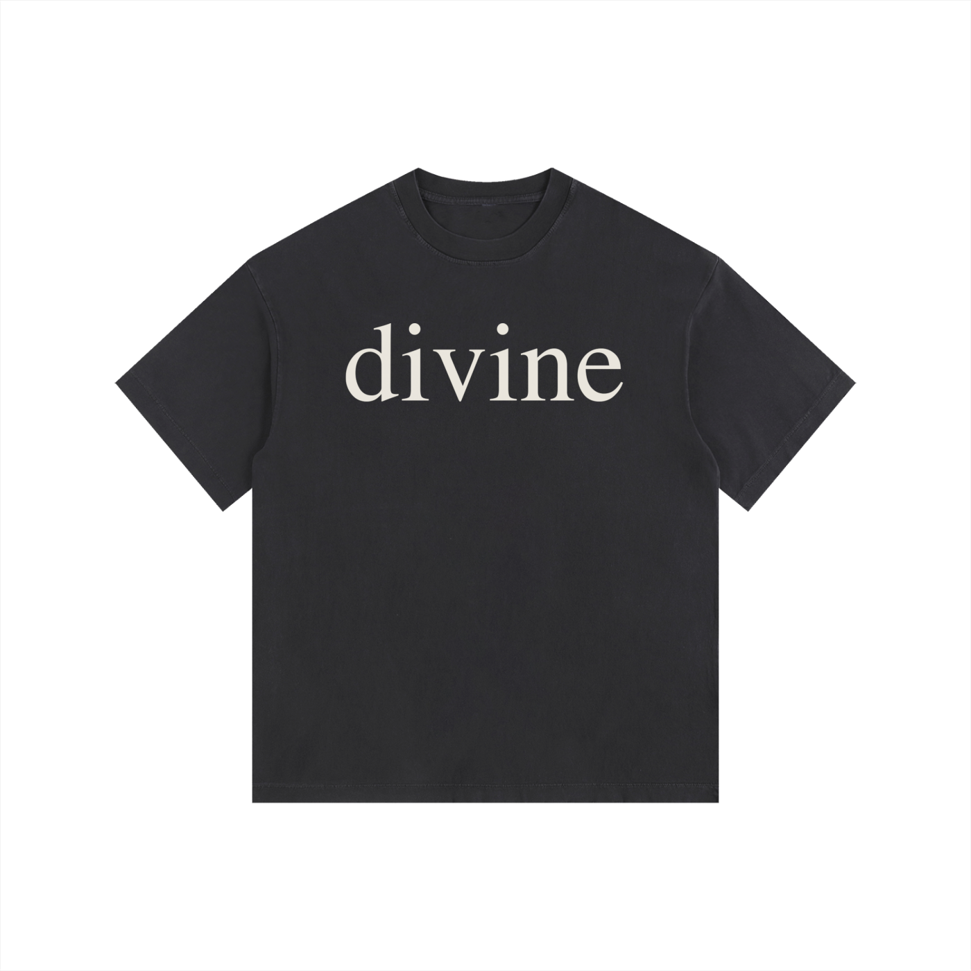 DIVINE: Vintage Washed Oversized Cotton T-Shirt