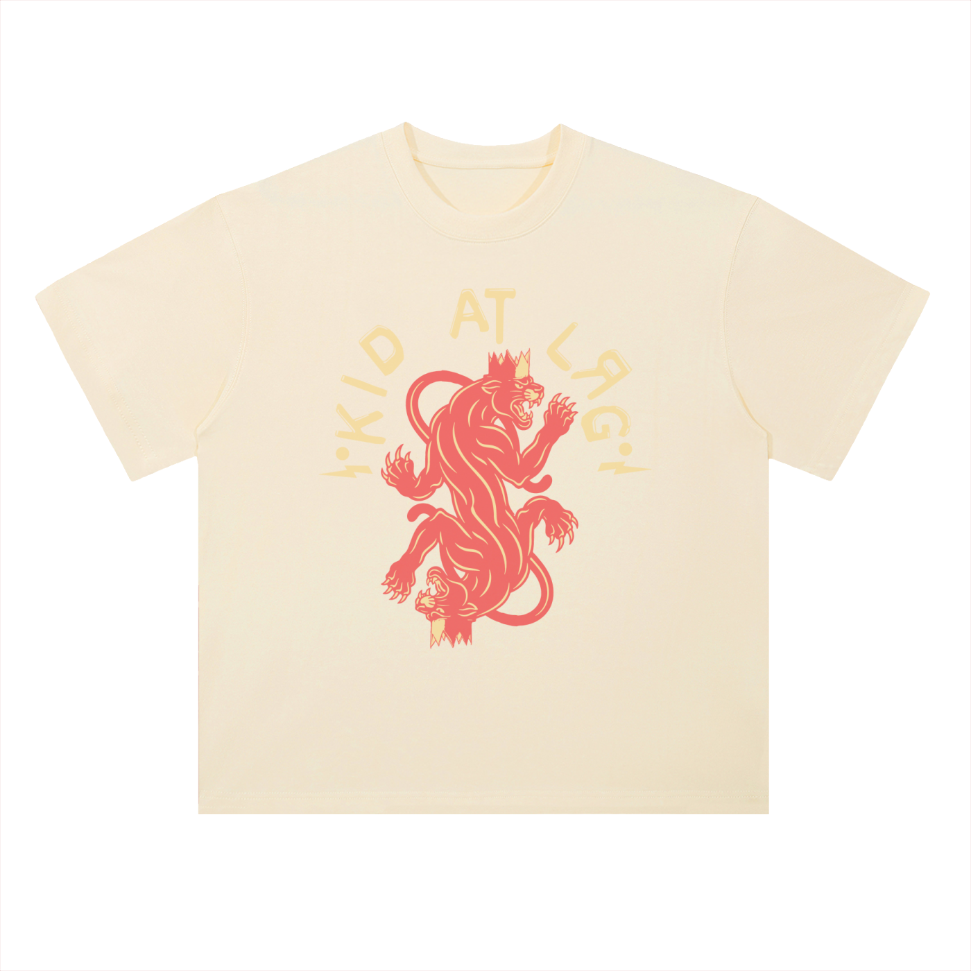 PANTHER KING: Heavyweight Drop Shoulder Cotton T-Shirt