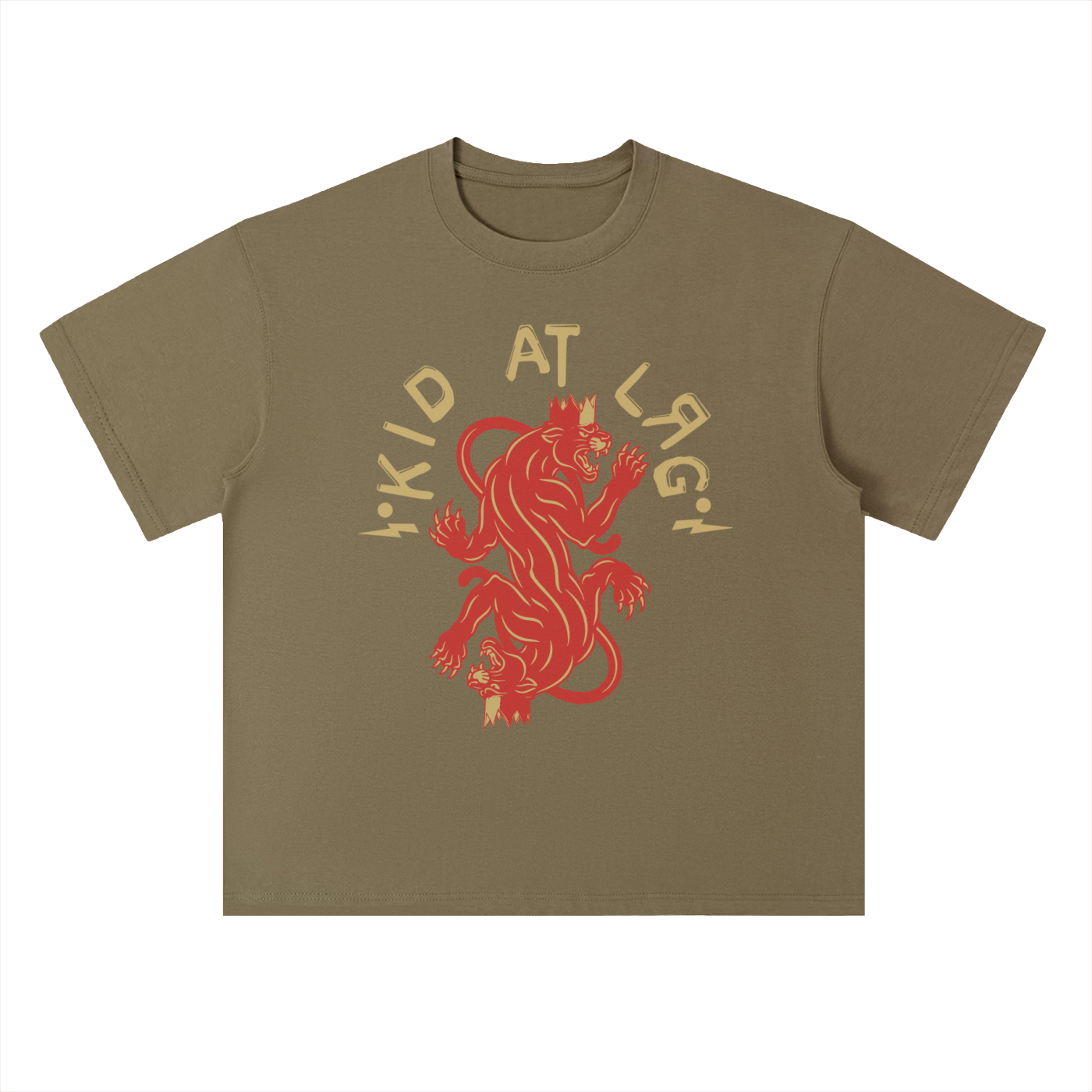PANTHER KING: Heavyweight Drop Shoulder Cotton T-Shirt