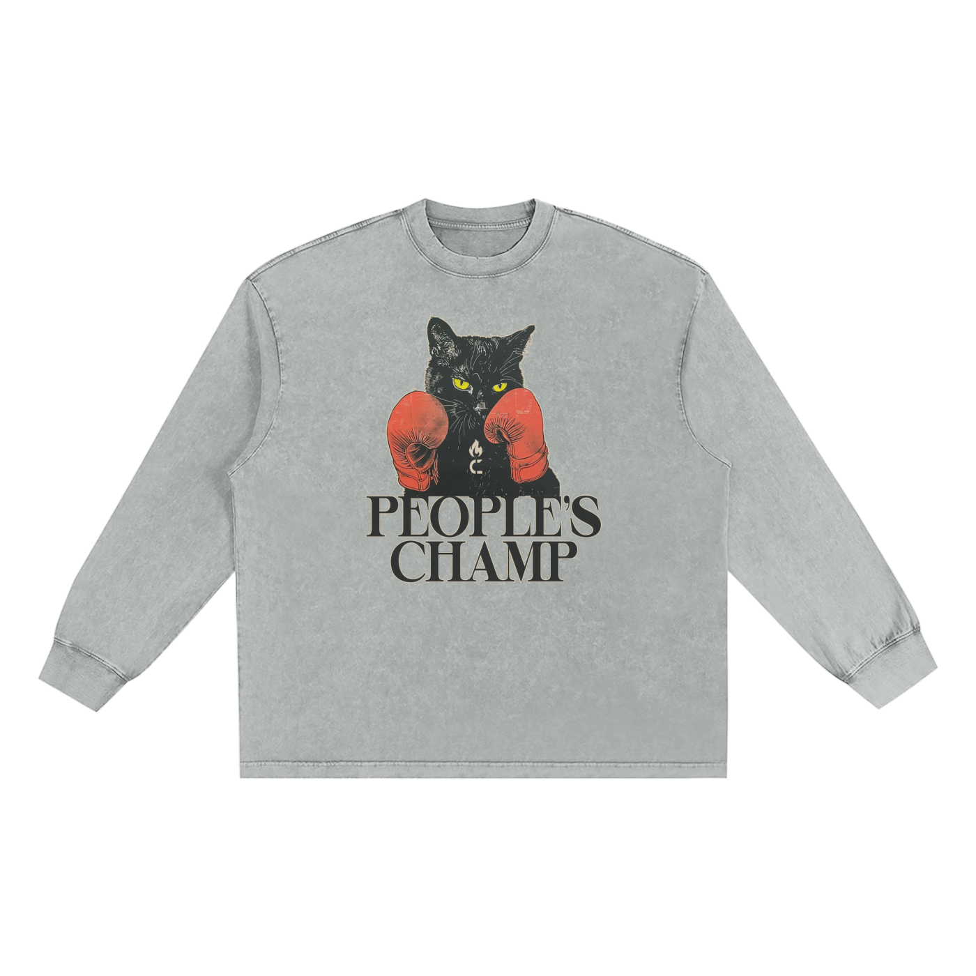 PEOPLE'S CHAMP 2: Snow Washed Frayed Edge T-Shirt