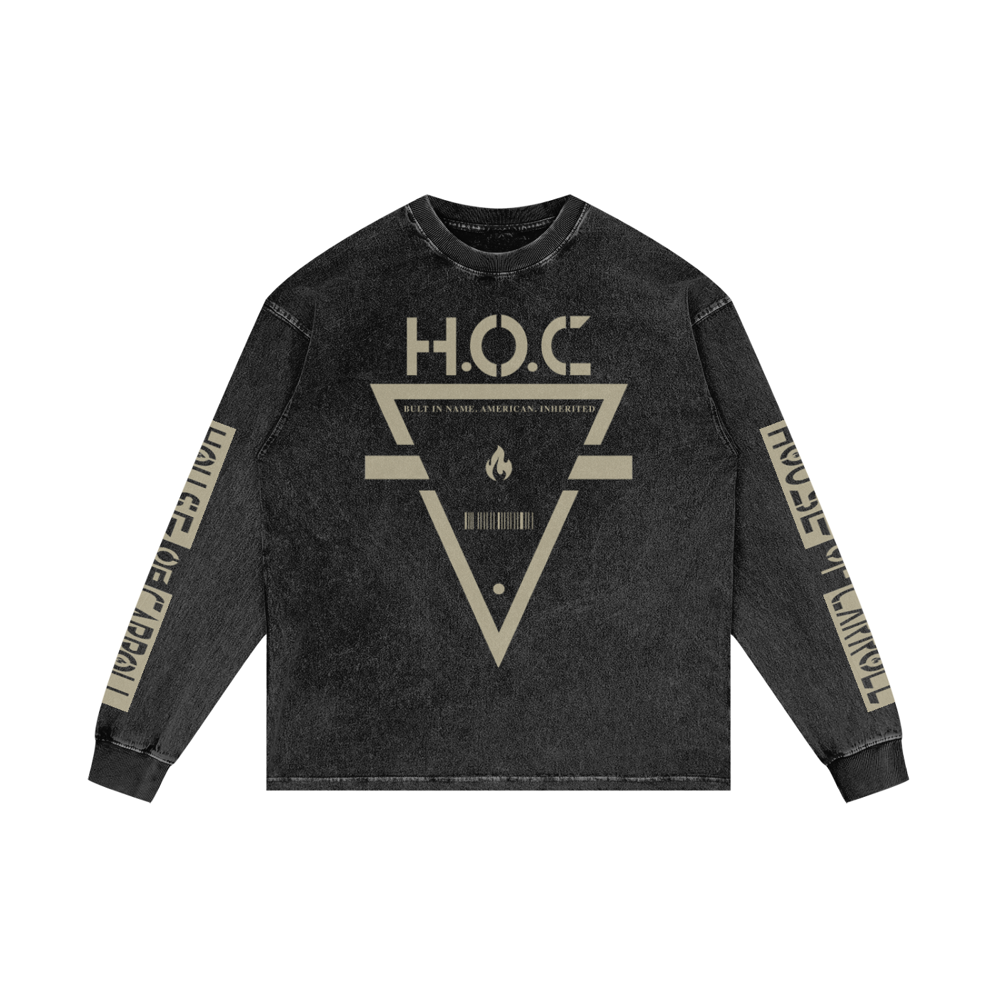 ACID WE US: Acid Wash Oversize Long Sleeve T-Shirt